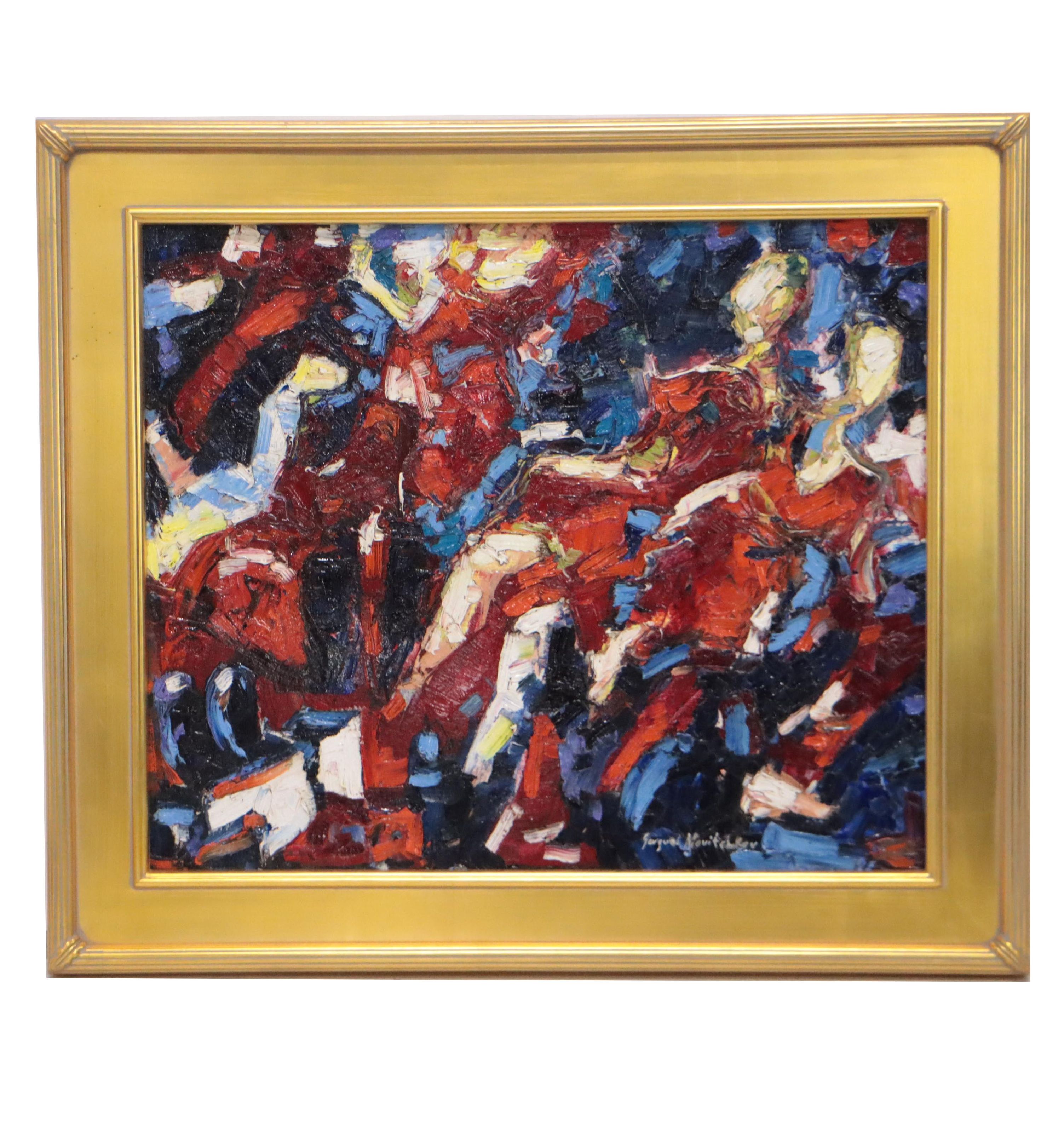 Serguei Novitchkov Abstract Impasto Oil Painting "Hollywood," 2022