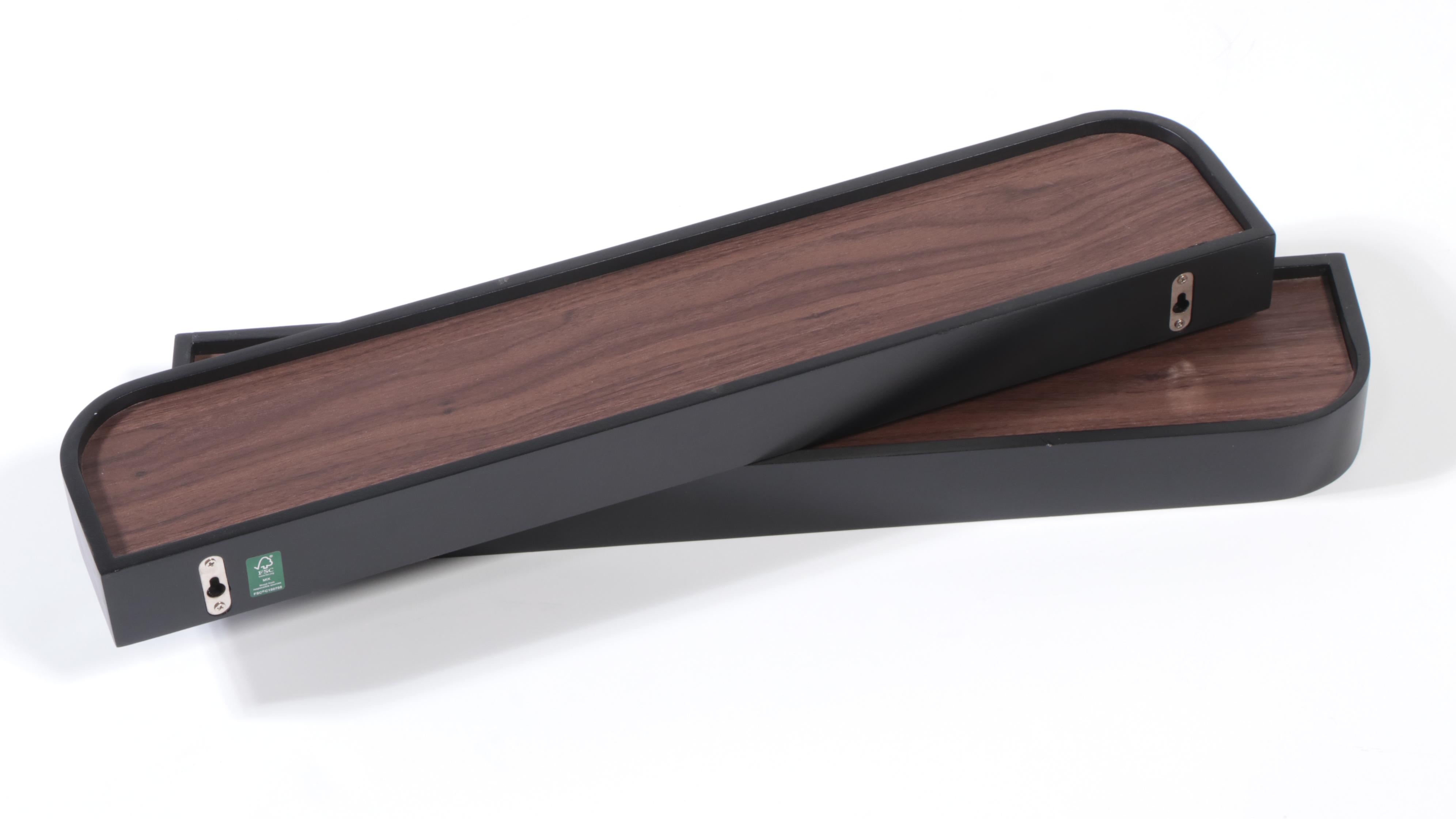 Threshold Routed Wood Wall Shelves and "Life is Beautiful" Canvas Wall Art