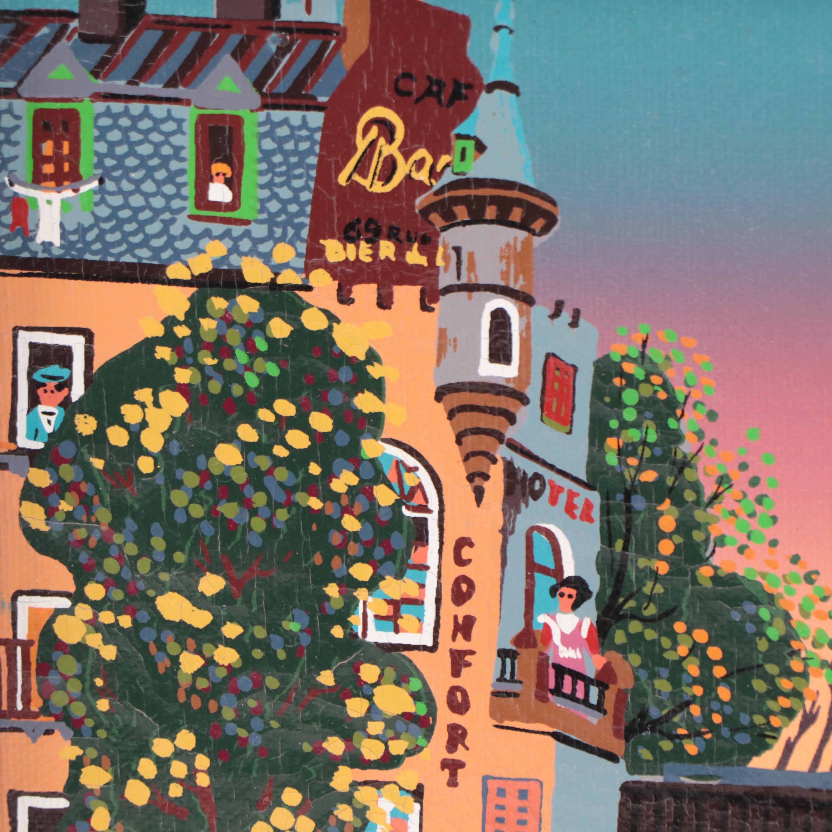 Acrylic Painting of the Moulin Rouge, 1991