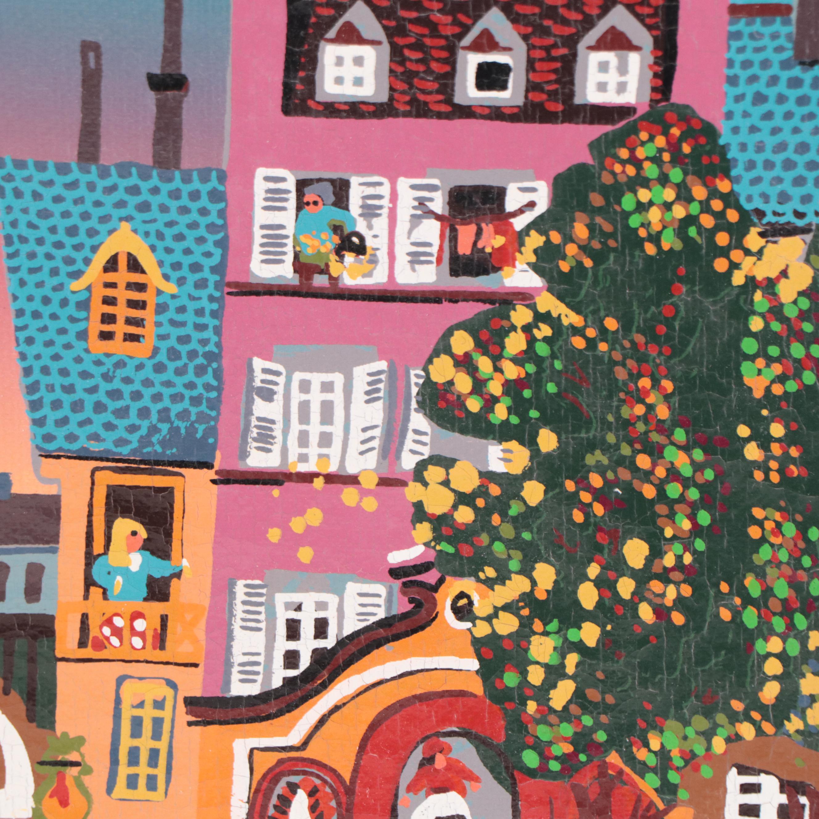 Acrylic Painting of the Moulin Rouge, 1991