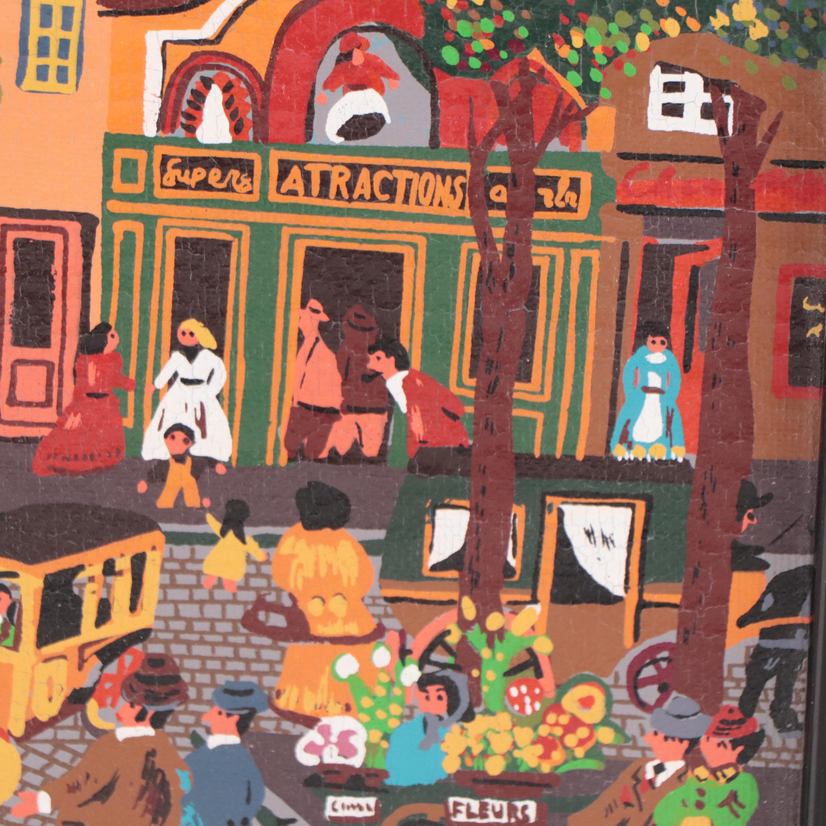 Acrylic Painting of the Moulin Rouge, 1991