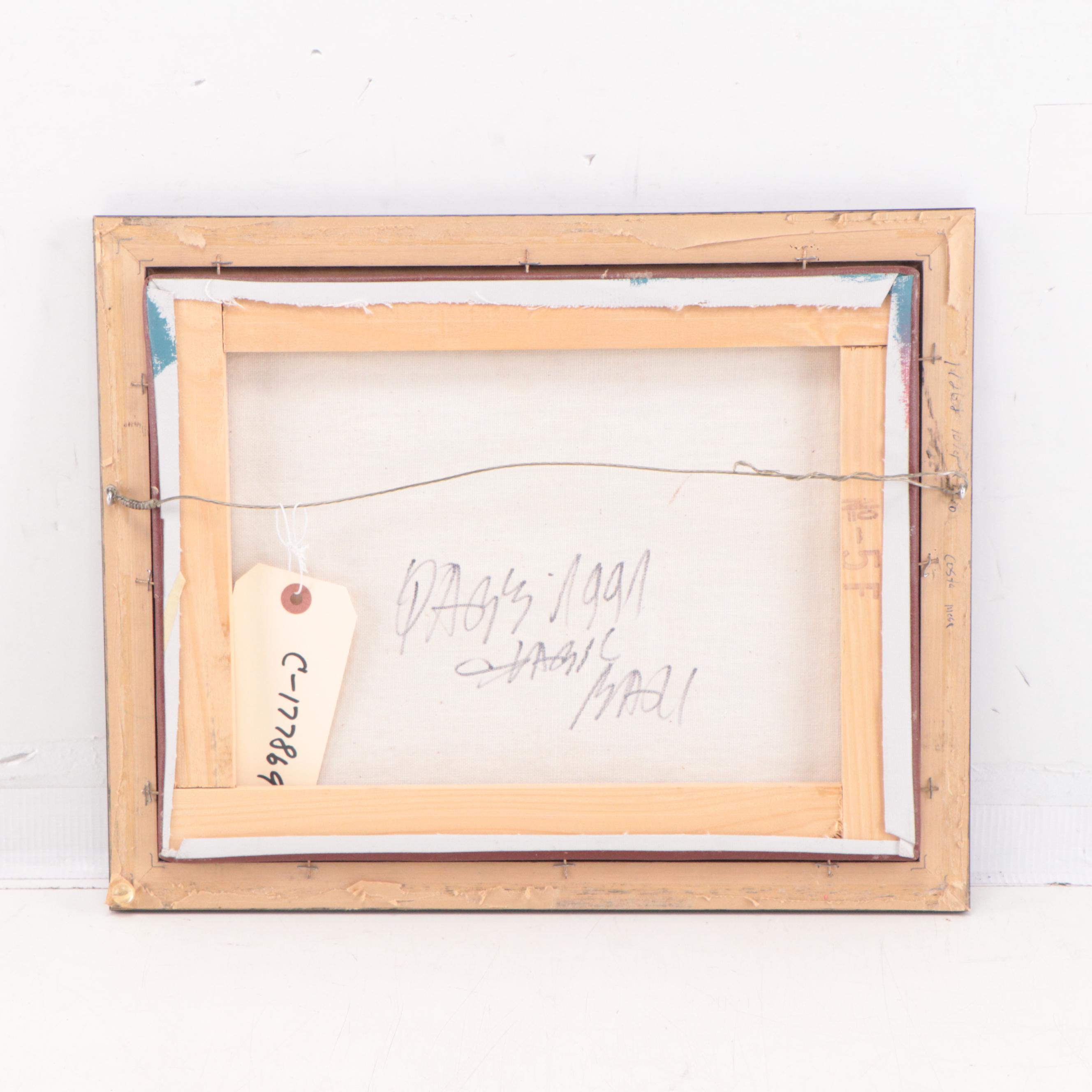 Acrylic Painting of the Moulin Rouge, 1991