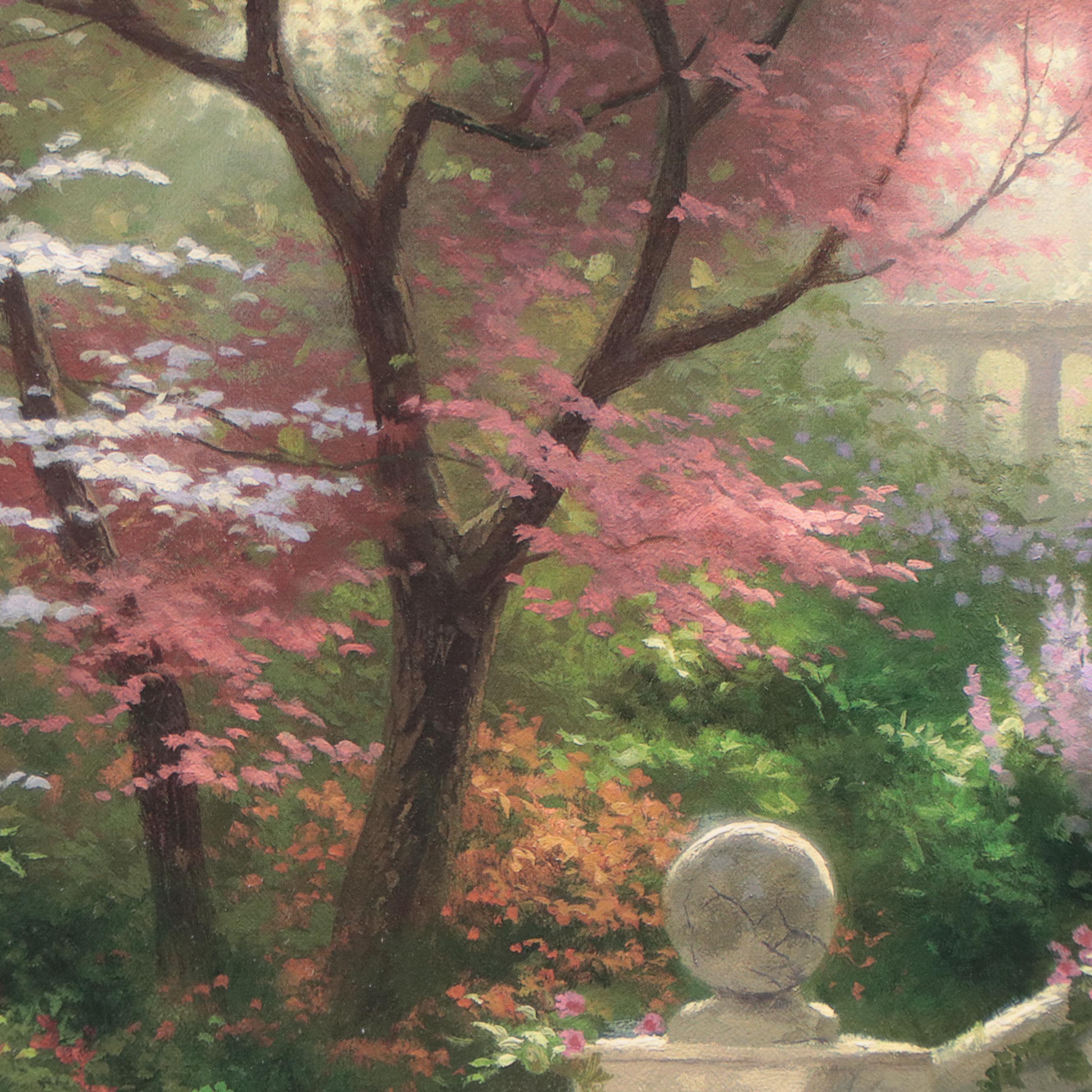 Thomas Kinkade Offset Lithograph "Stairway to Paradise"