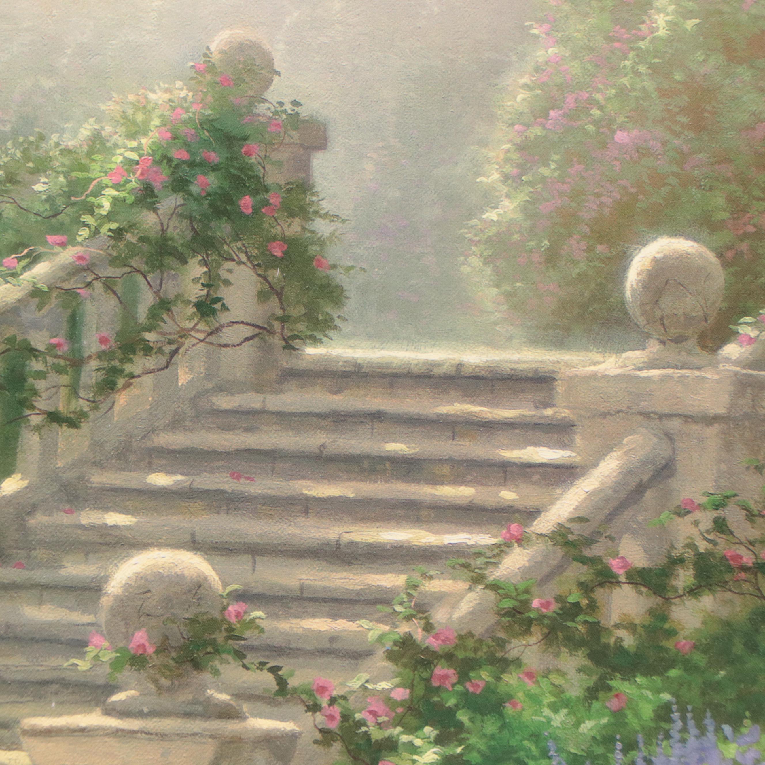 Thomas Kinkade Offset Lithograph "Stairway to Paradise"