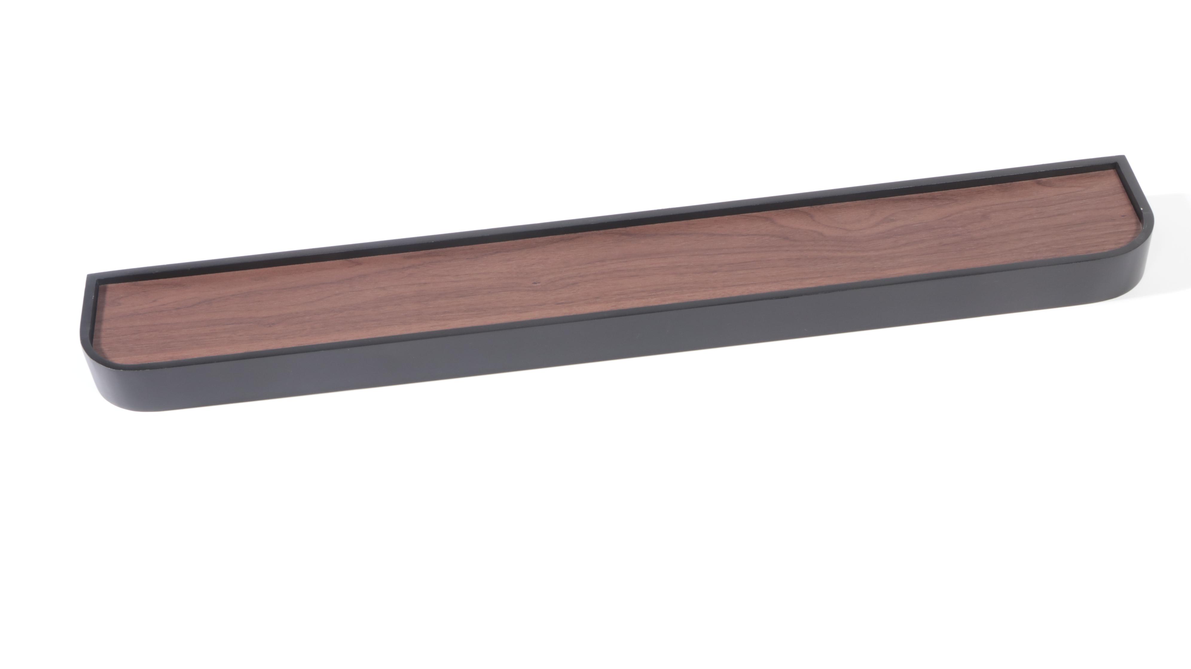 Threshold Routed Wood Wall Shelf and "Happy Place" Wall Canvas