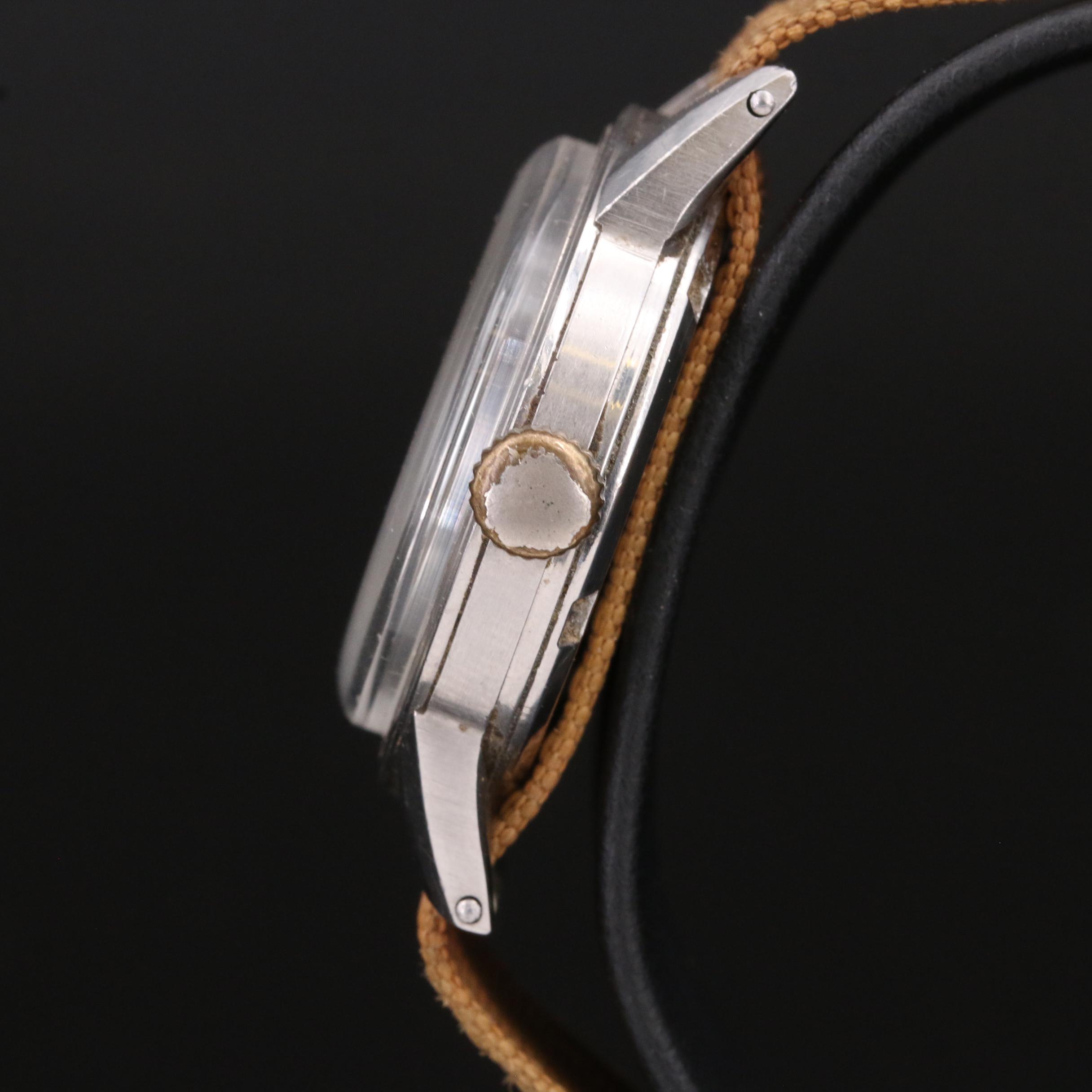 Vintage Omega Military Style Stainless Steel Watch