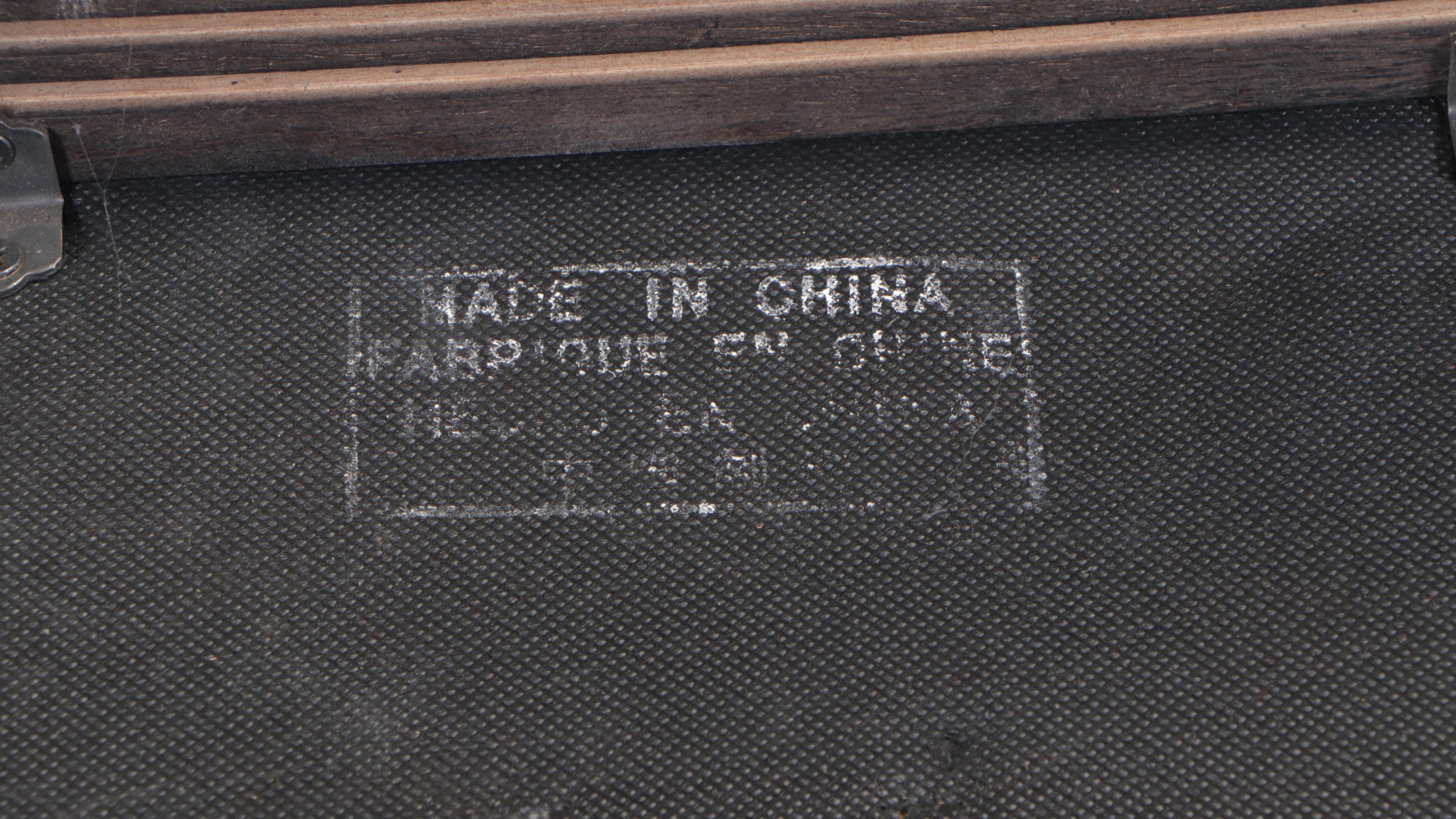 Mid Century Modern Walnut Dining Table Plus Four Contemporary Side Chairs