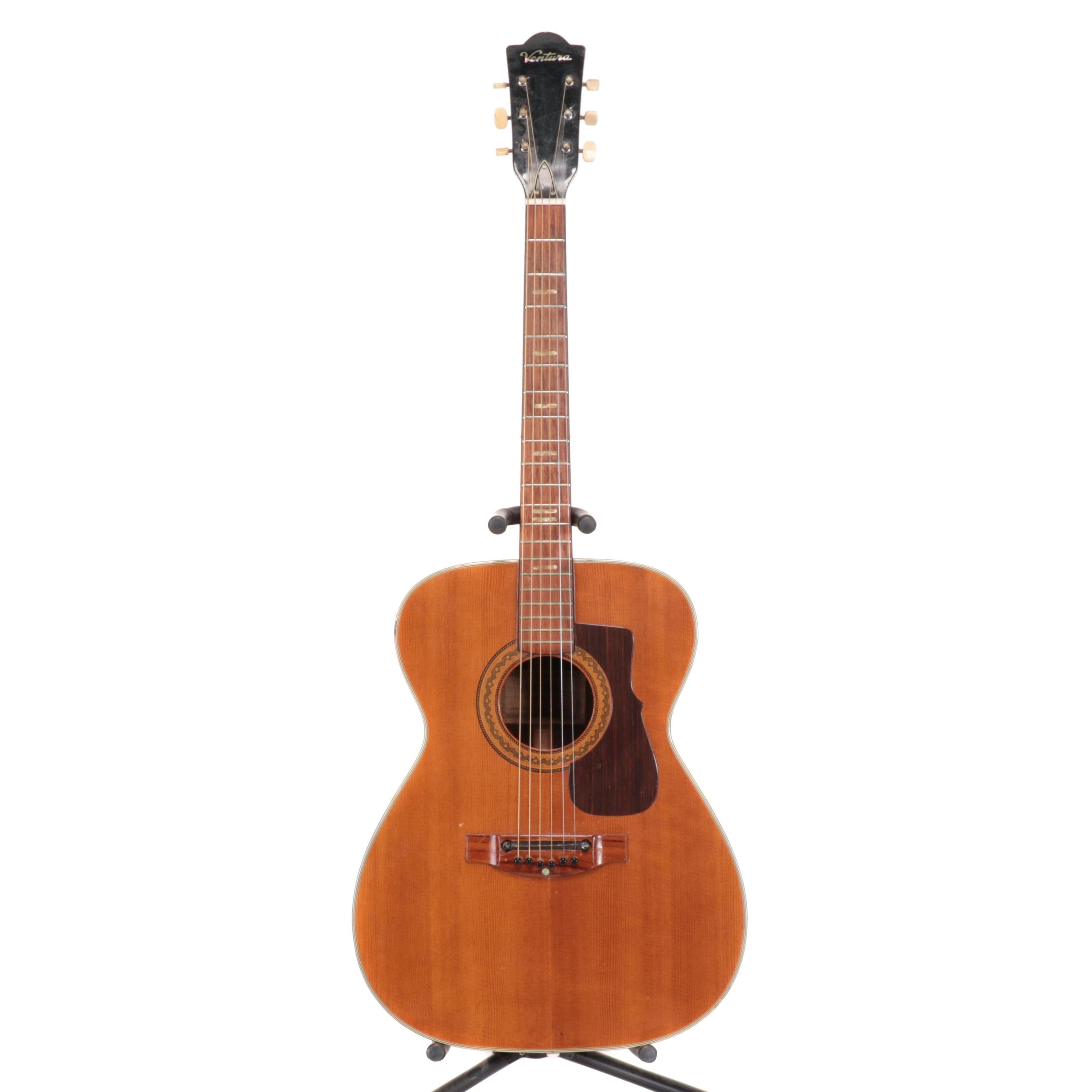 Ventura Bruno V-12 Six-String Acoustic Guitar, Mid-20th Century