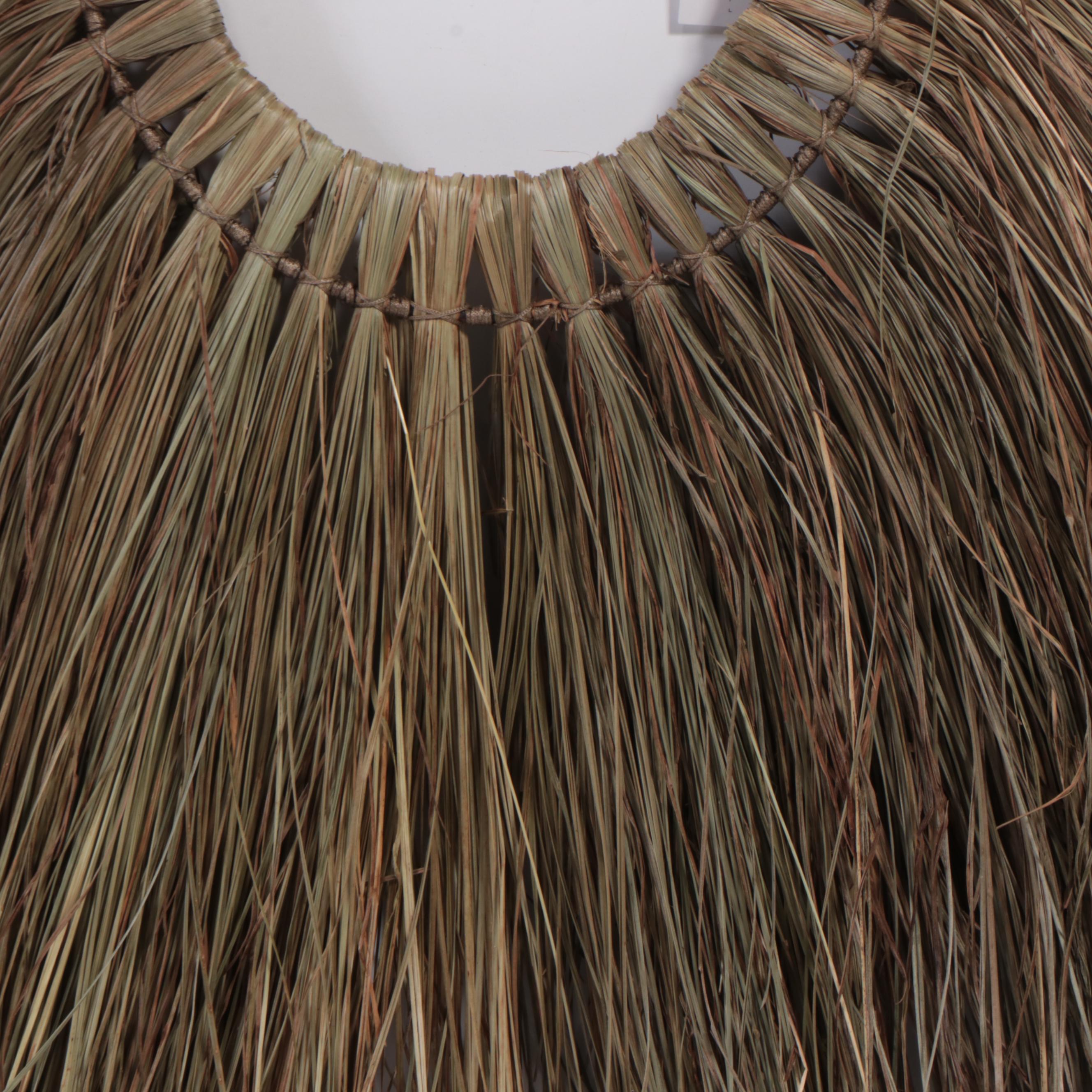 Threshold Routed Wood Wall Shelf, "Life is Beautiful" Canvas and Grass Décor