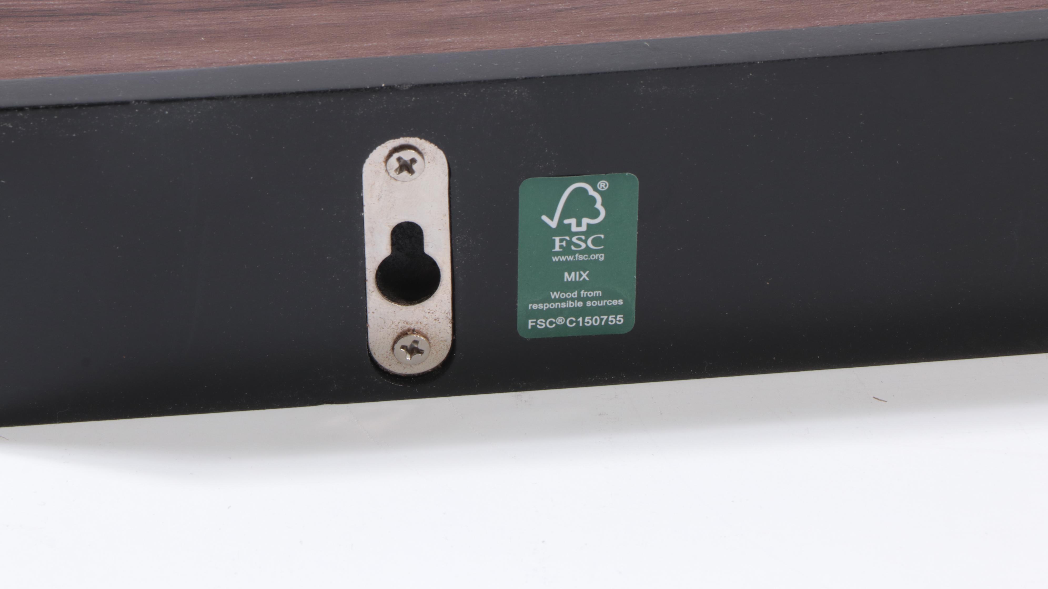 Threshold Routed Wood Wall Shelf with "Life is Beautiful" Print, and Wall Décor