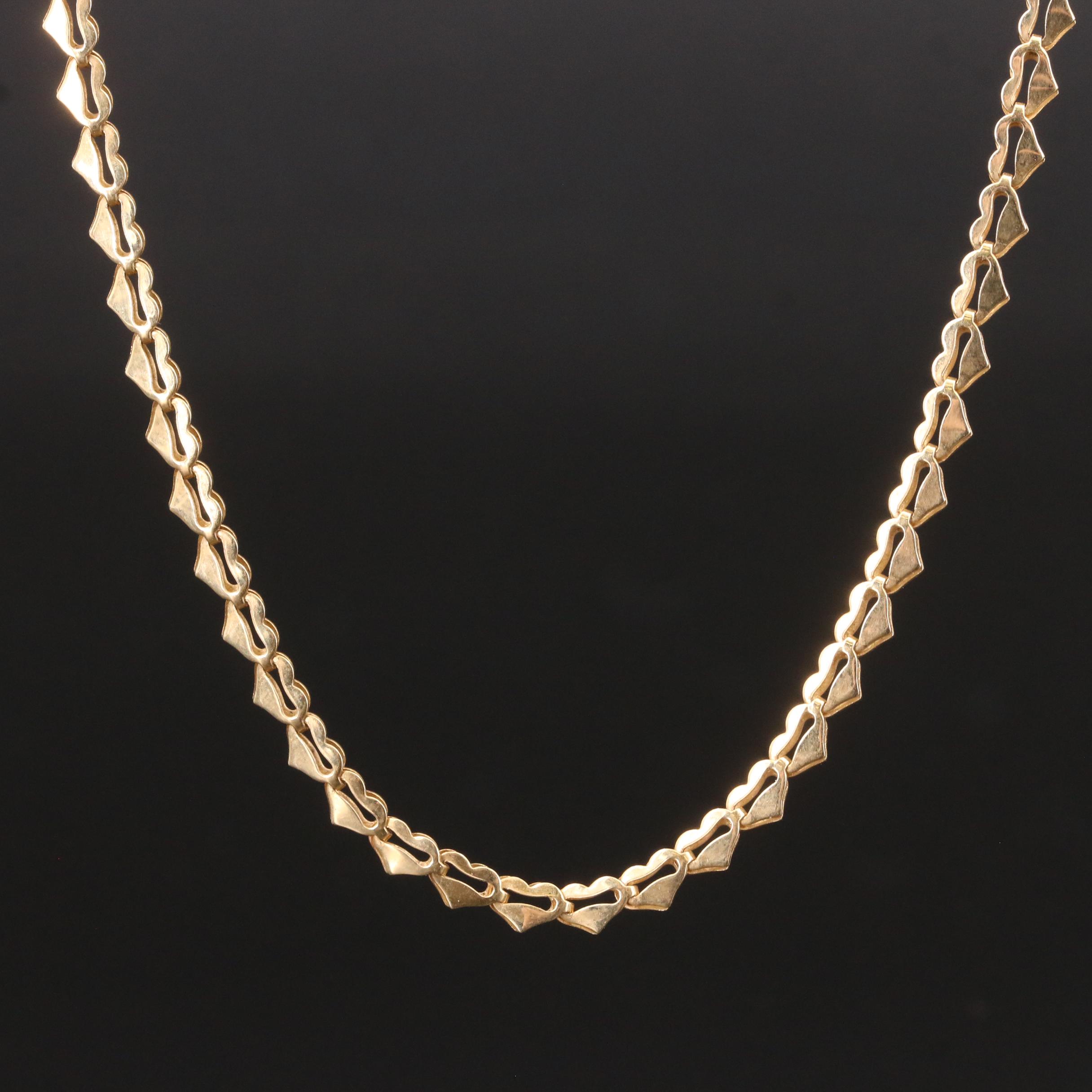 Celin Renato 18K Heart Link Necklace