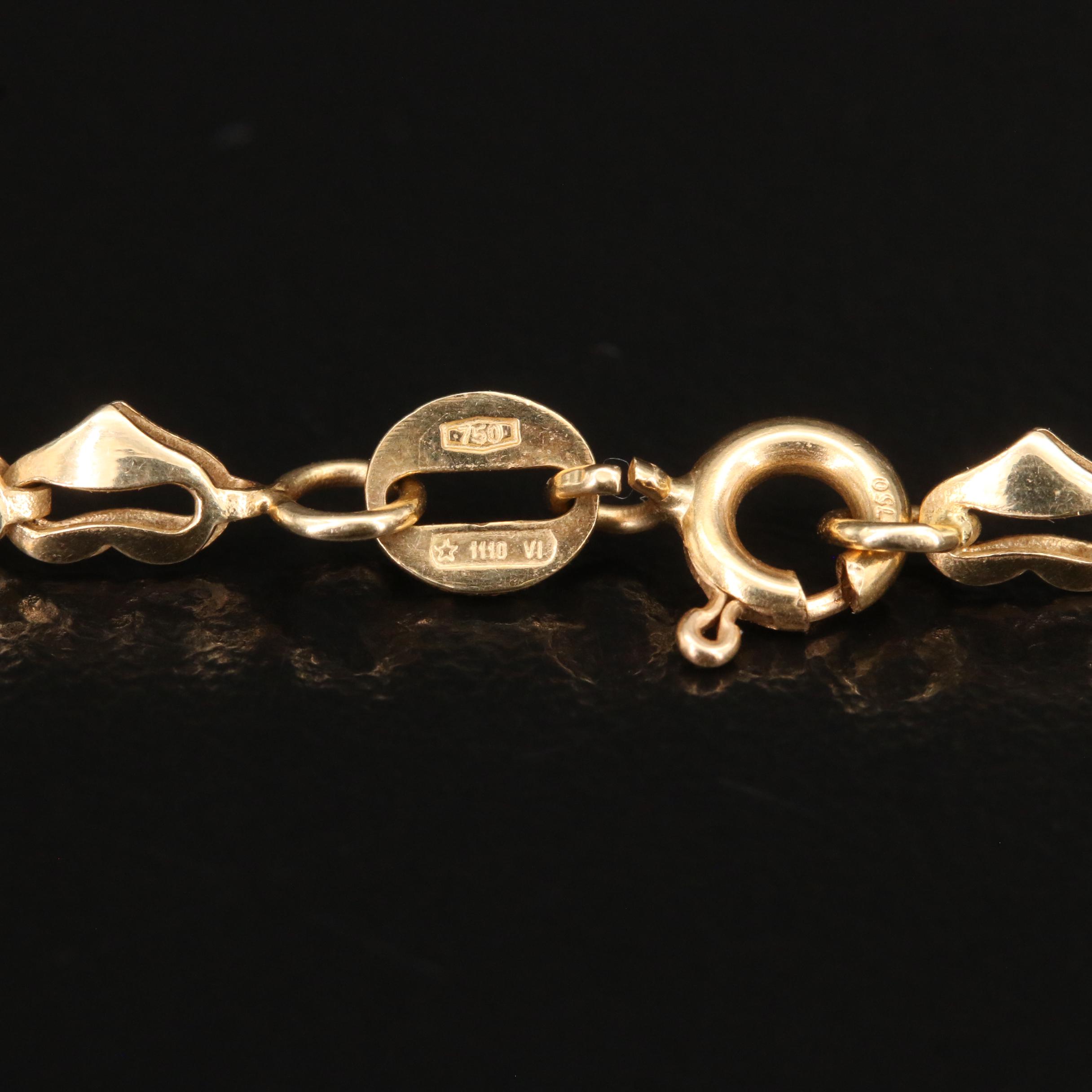 Celin Renato 18K Heart Link Necklace