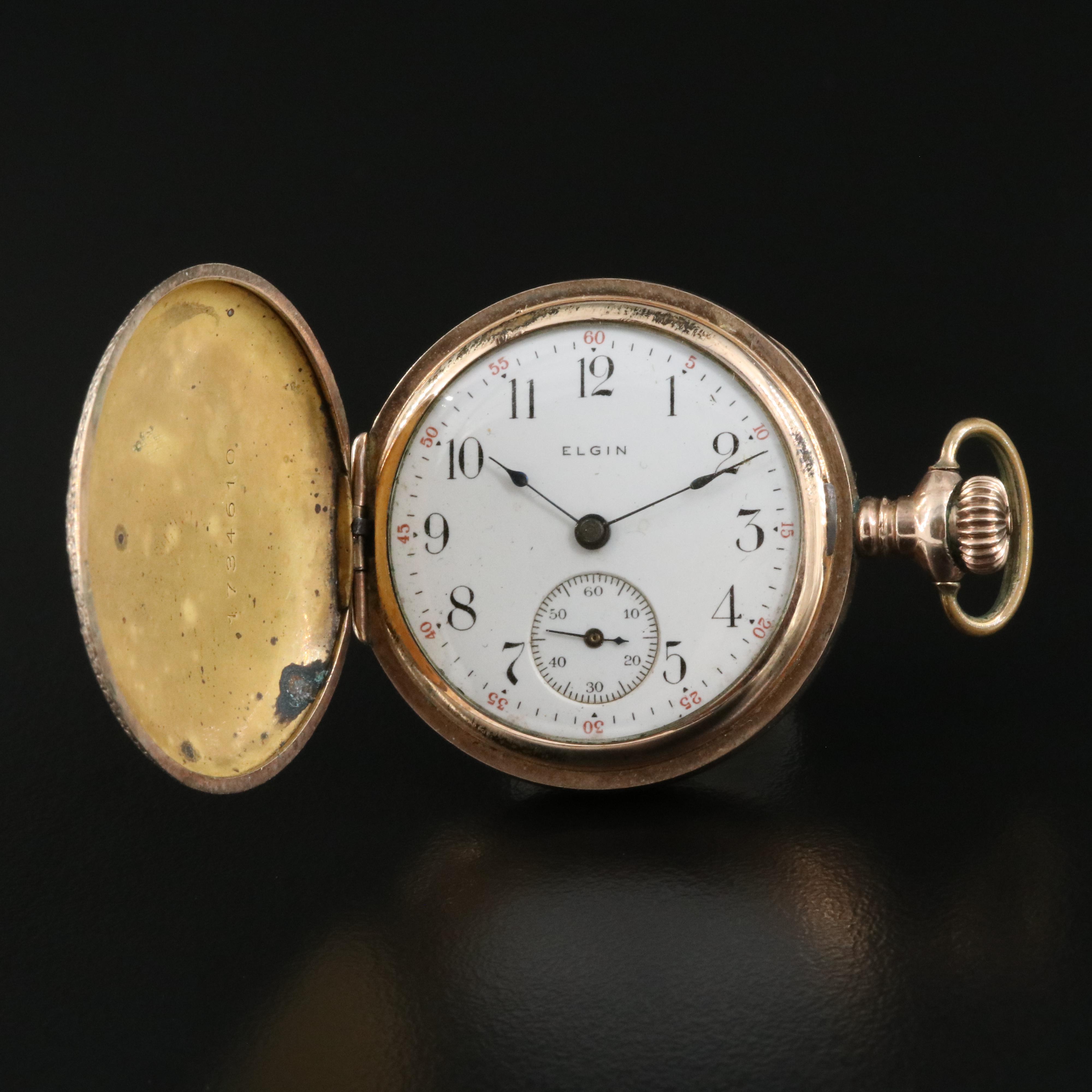 1912 Elgin Hunter Case Pocket Watch
