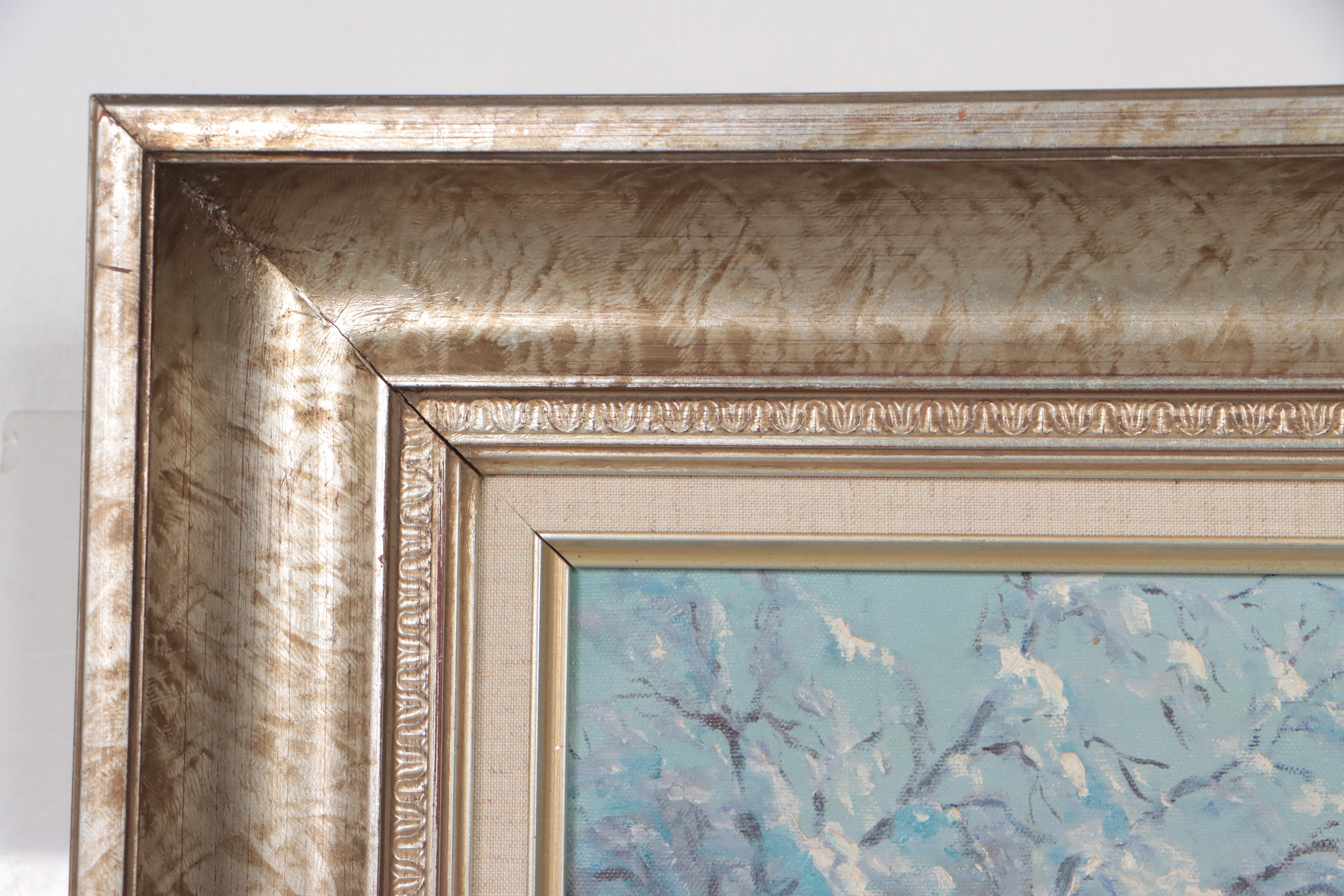 Oil Painting of Snowy Landscape, 1969