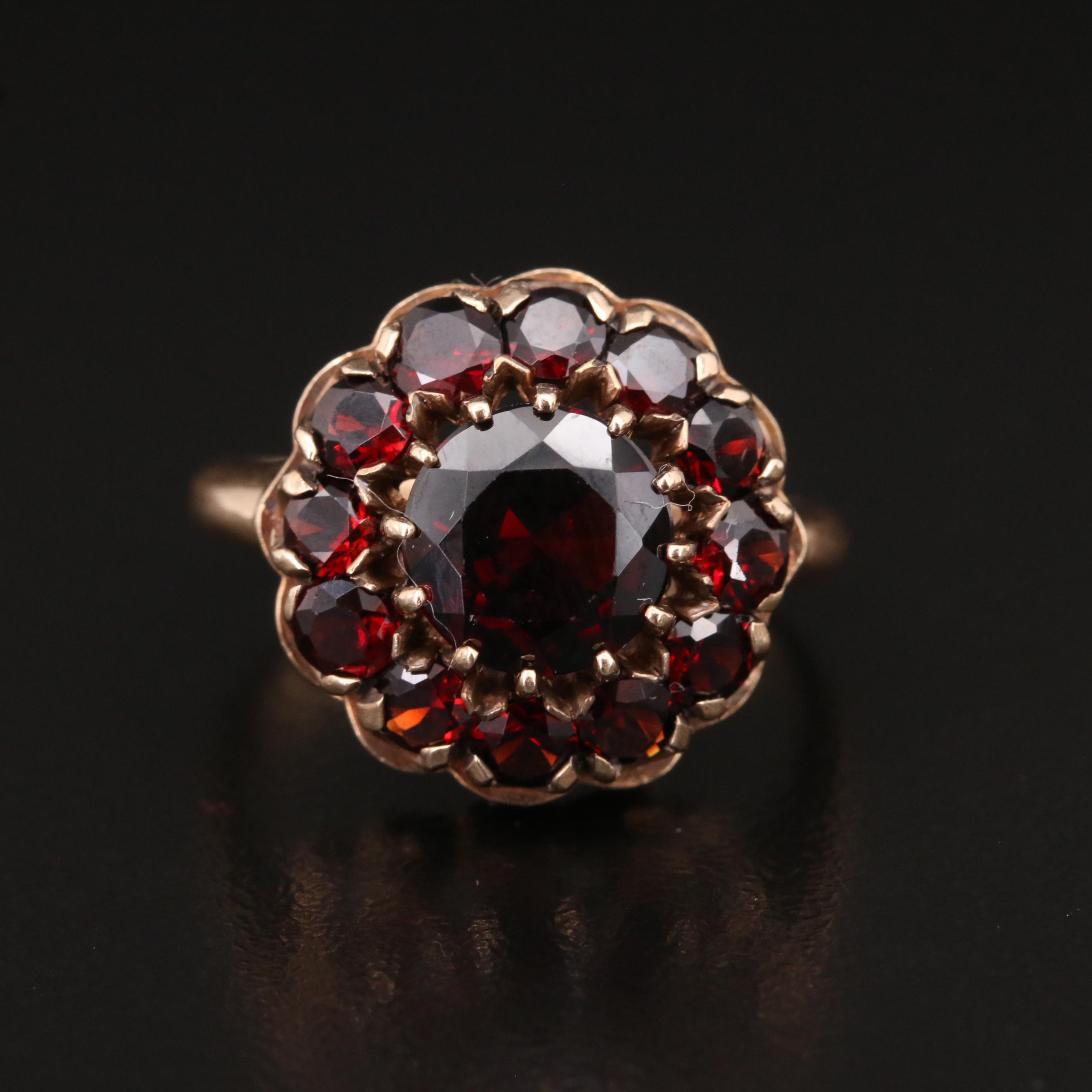 10K Garnet Ring