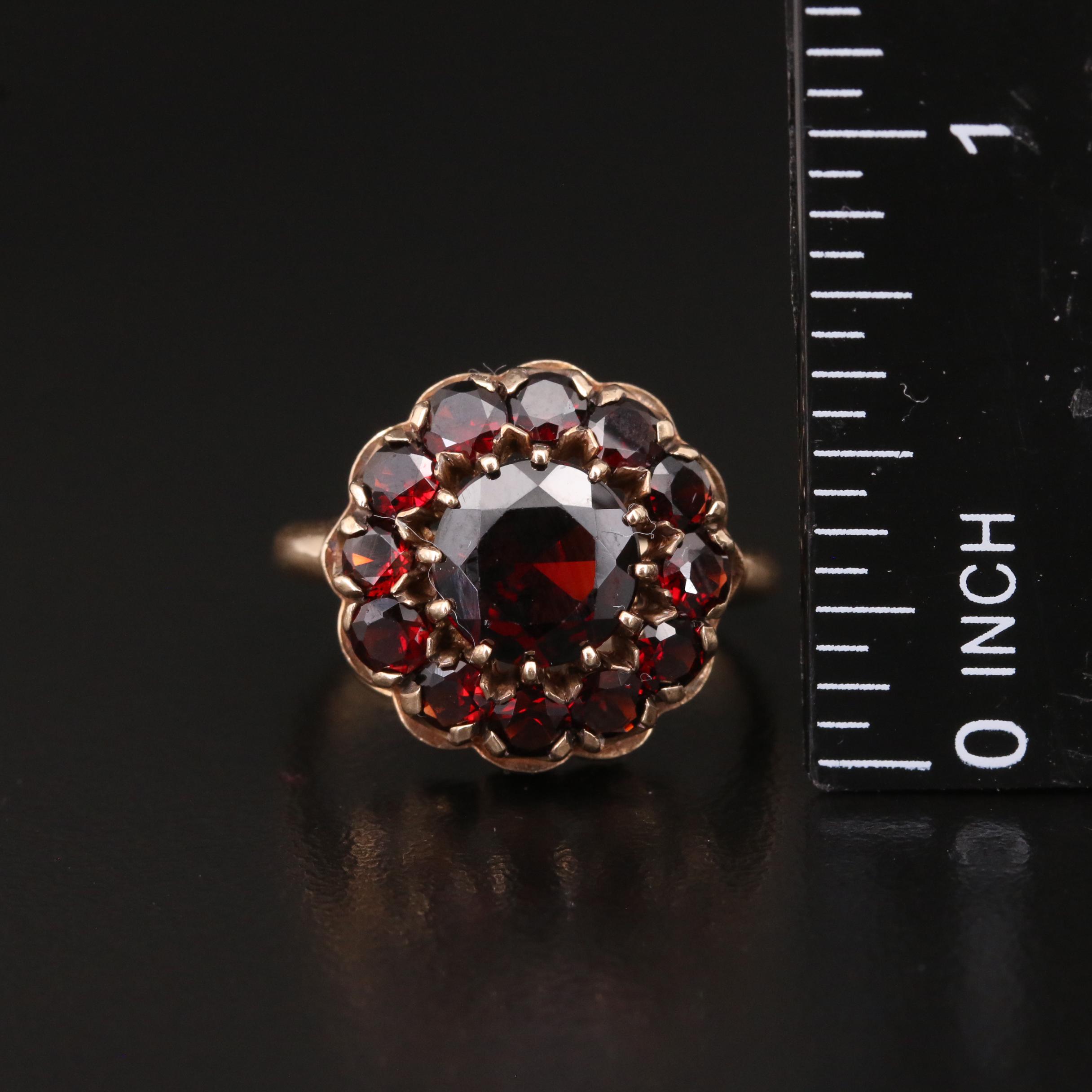10K Garnet Ring