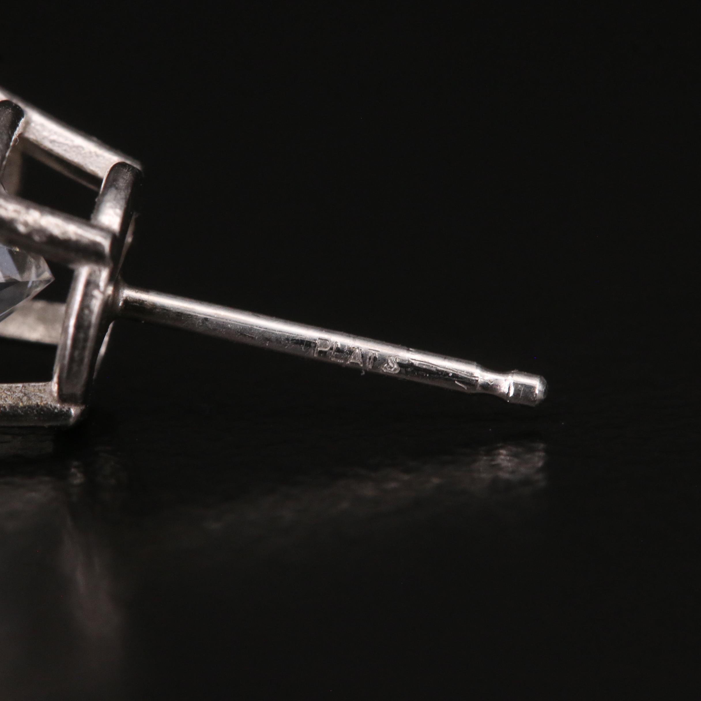 Platinum 3.05 CTW Lab Grown Diamond Stud Earrings with IGI Reports