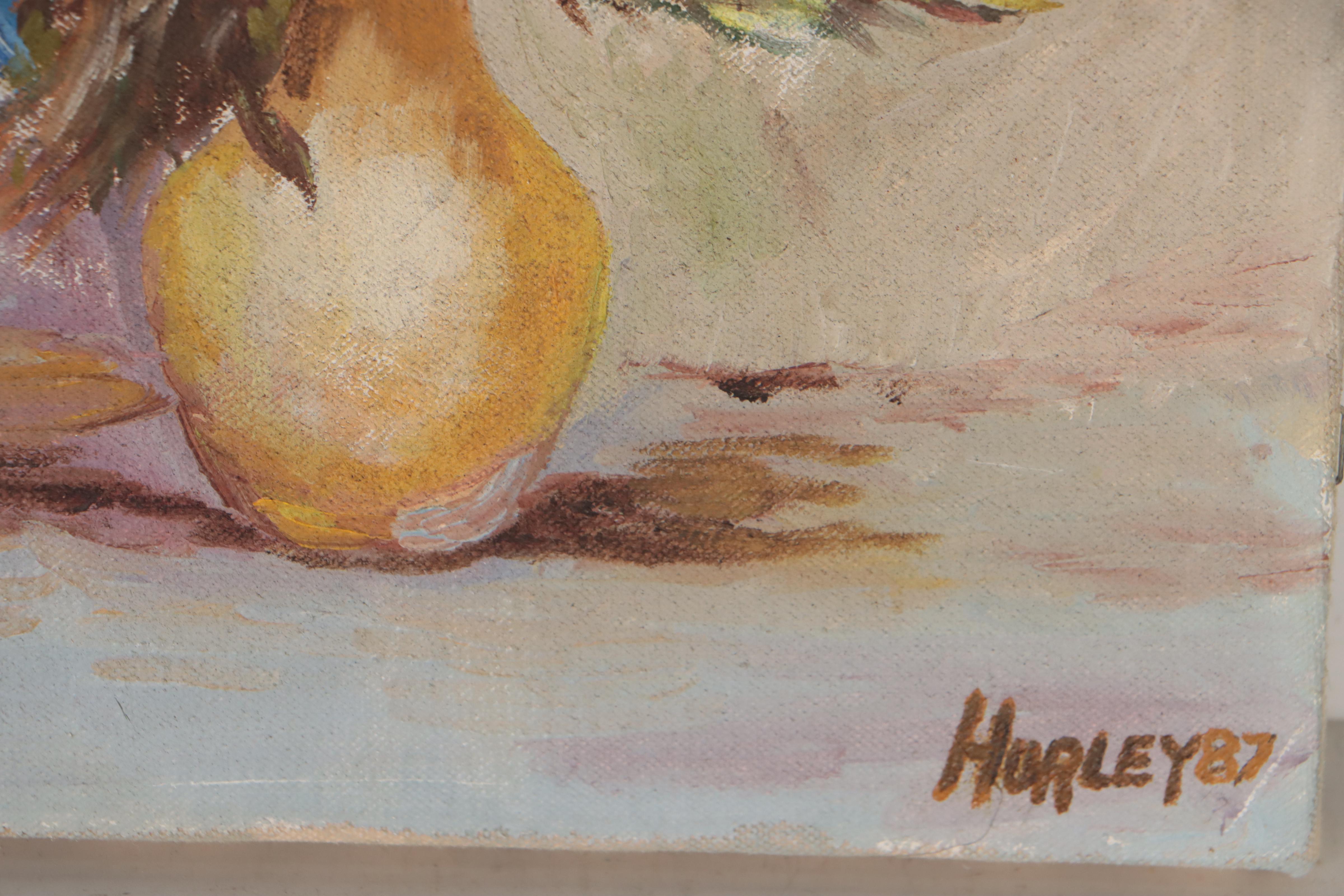Hurley Floral Still Life Oil Painting, 1987