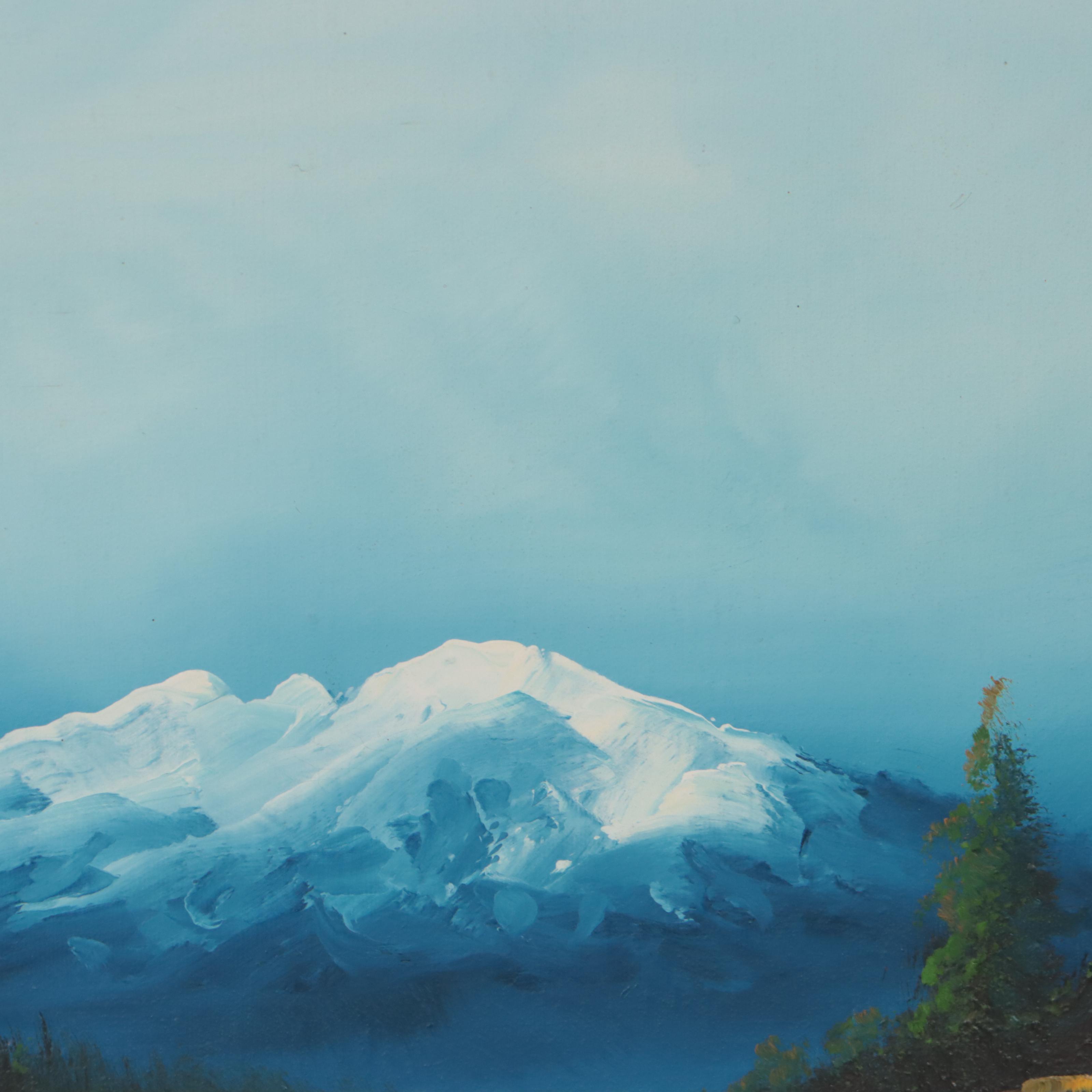 Lake Landscape Oil Painting