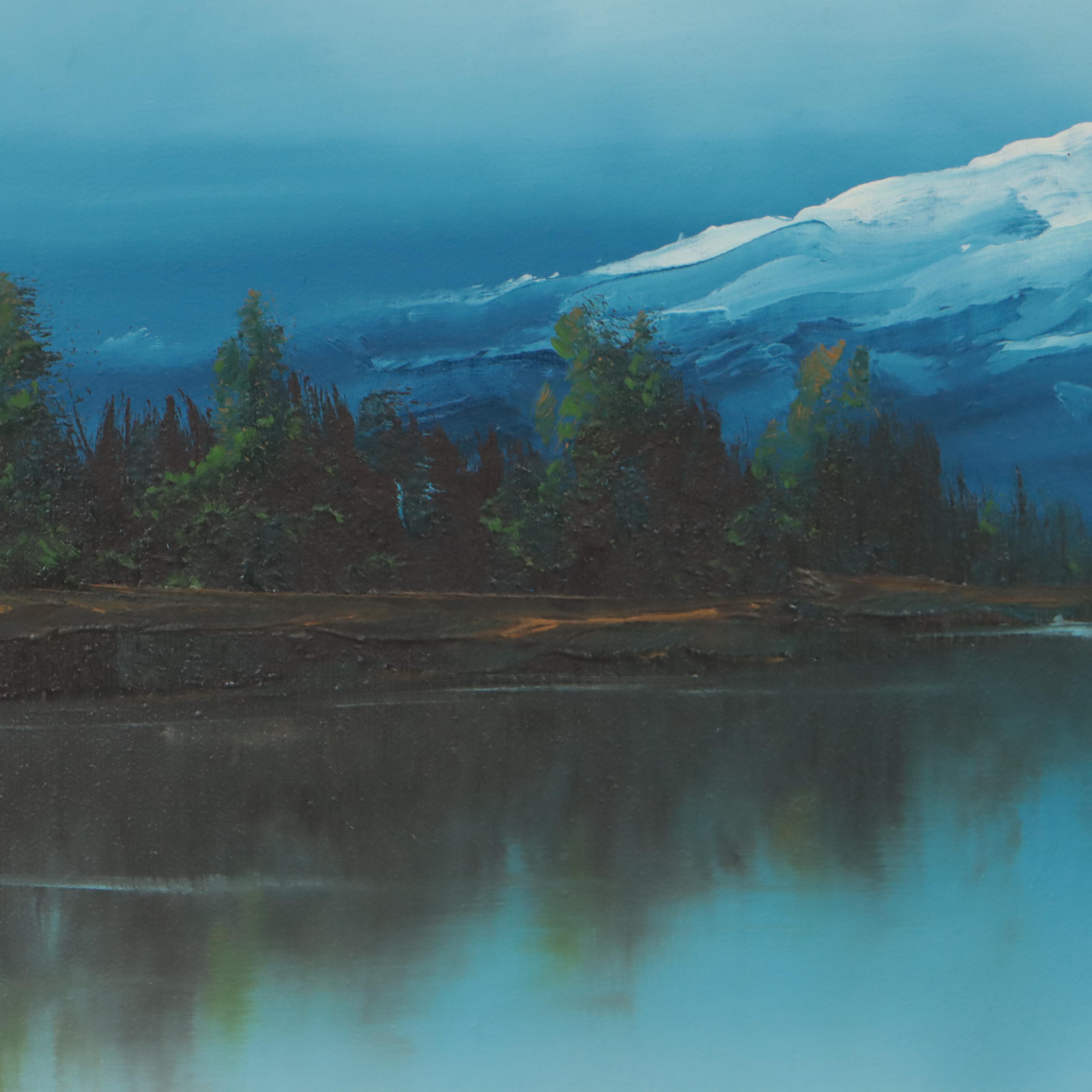 Lake Landscape Oil Painting