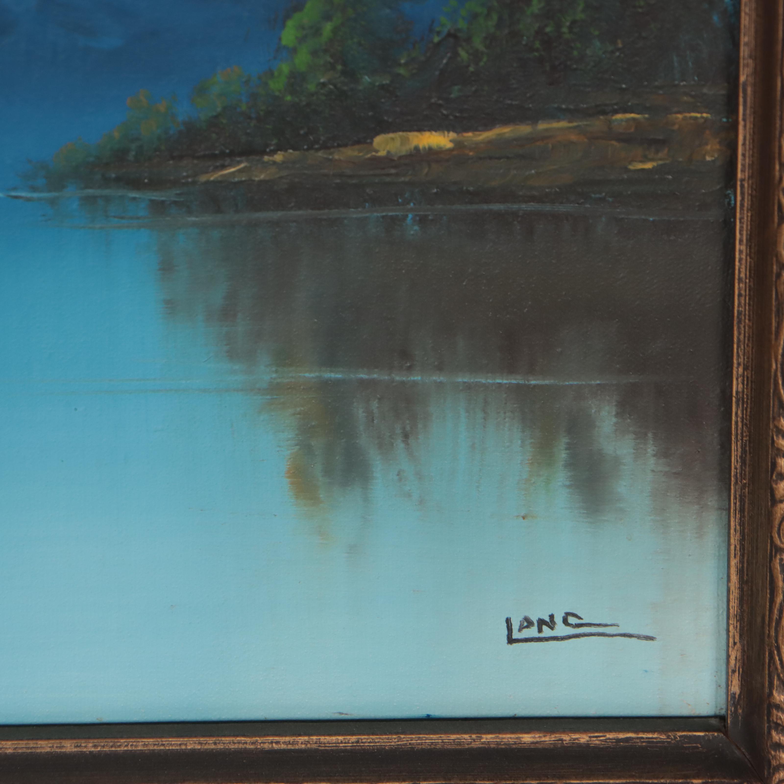 Lake Landscape Oil Painting