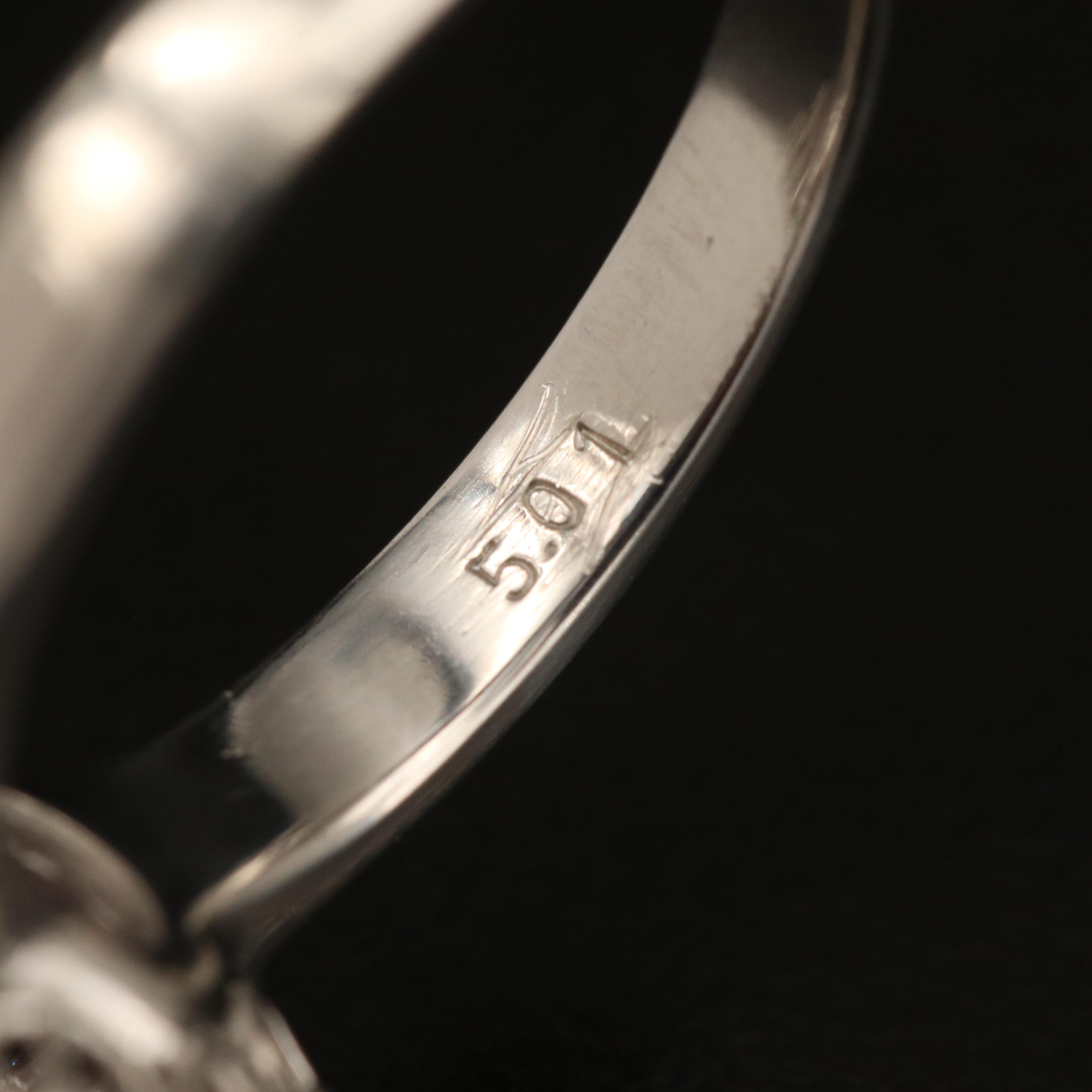 Platinum Kunzite and Diamond Ring