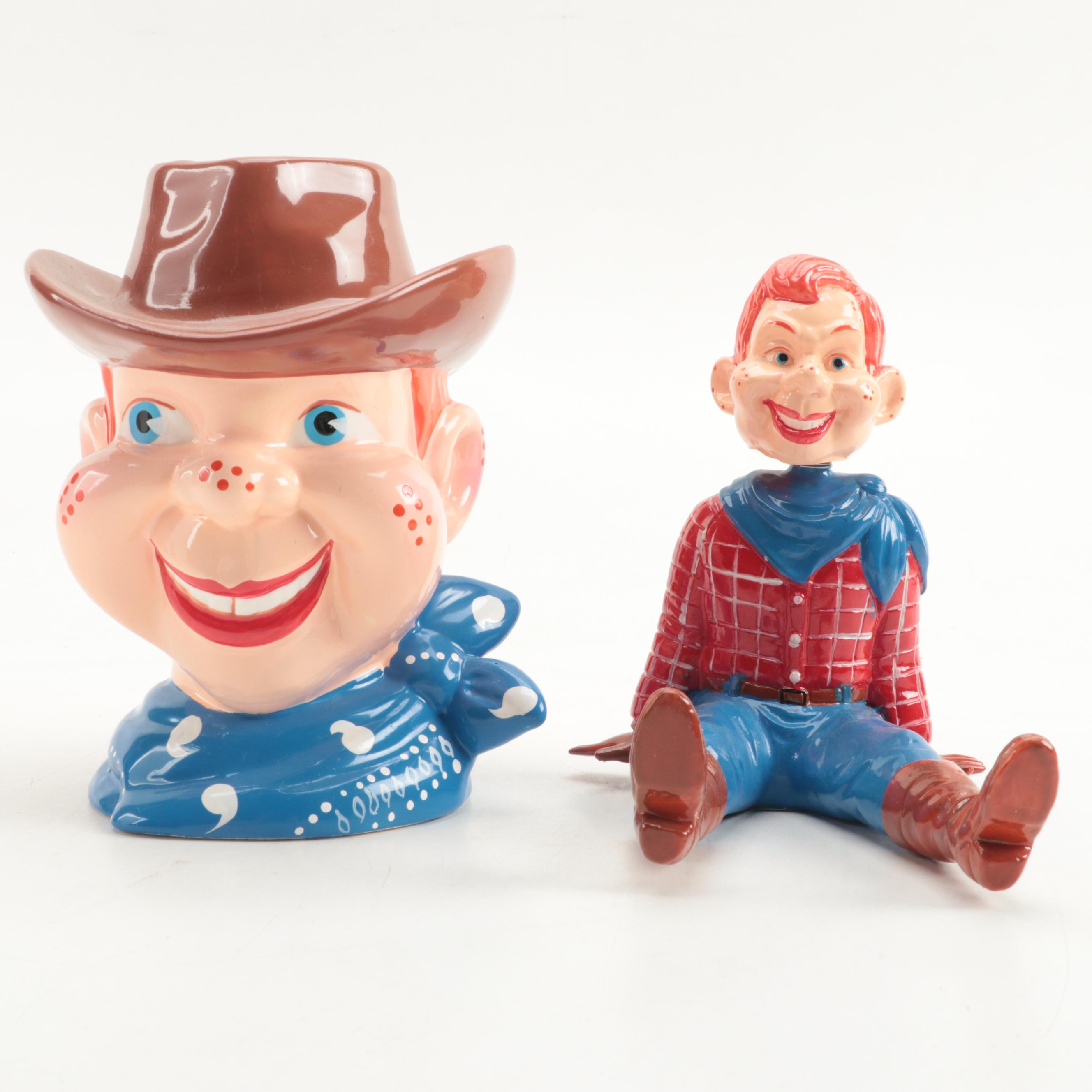 Howdy Doody Ceramic Vase and Resin Bobblehead