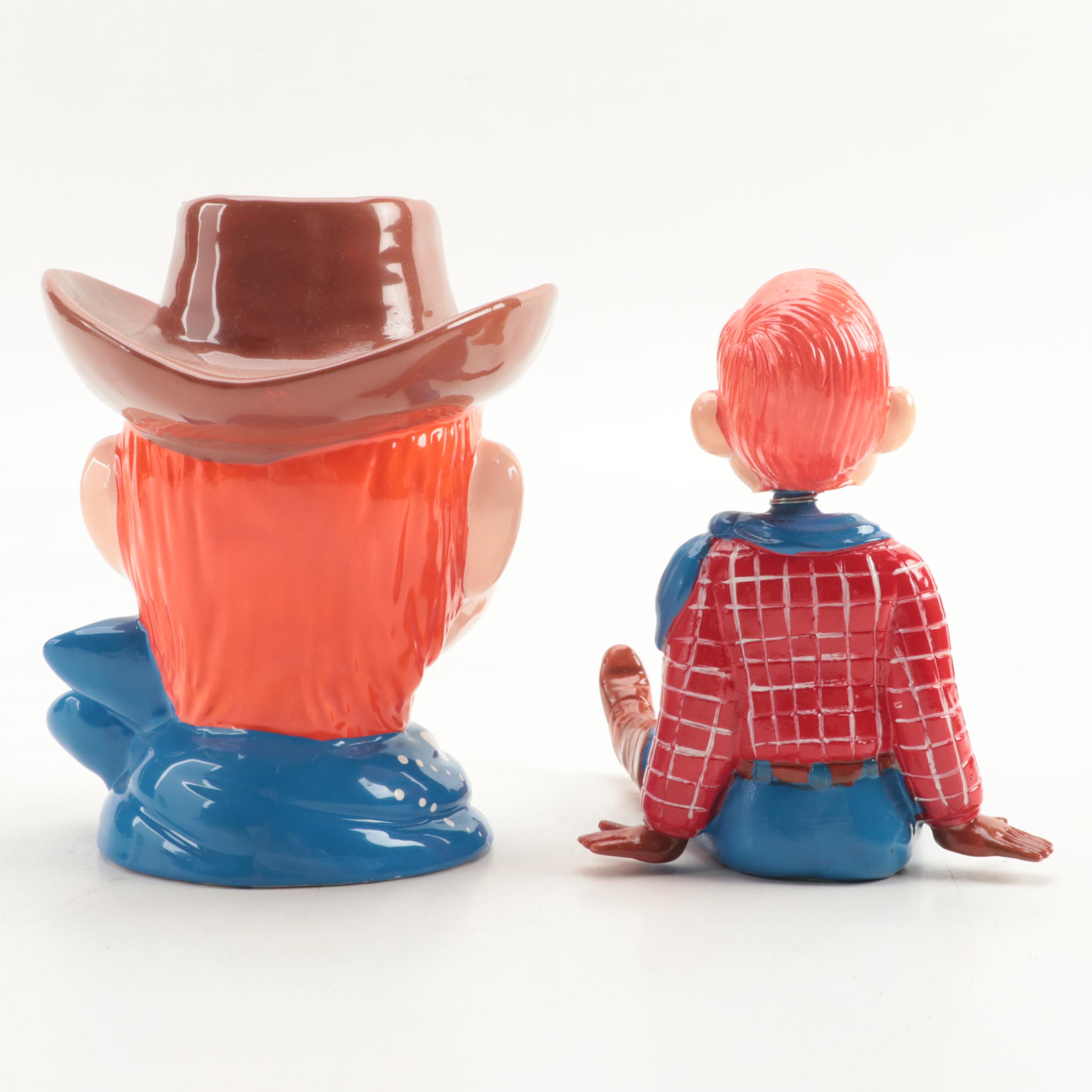 Howdy Doody Ceramic Vase and Resin Bobblehead