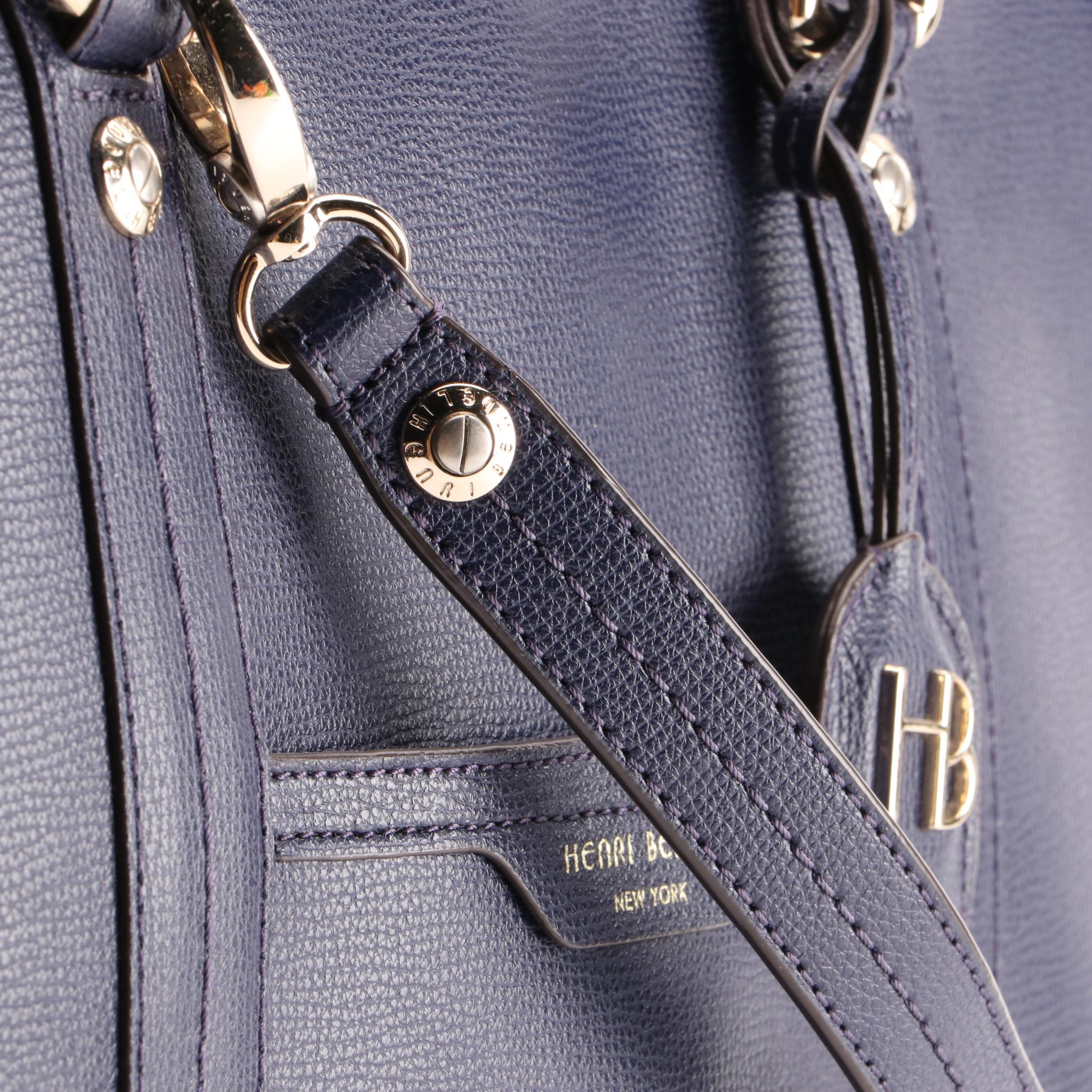 Henri Bendel Travel Bag with Laptop Compartment in Grained Leather