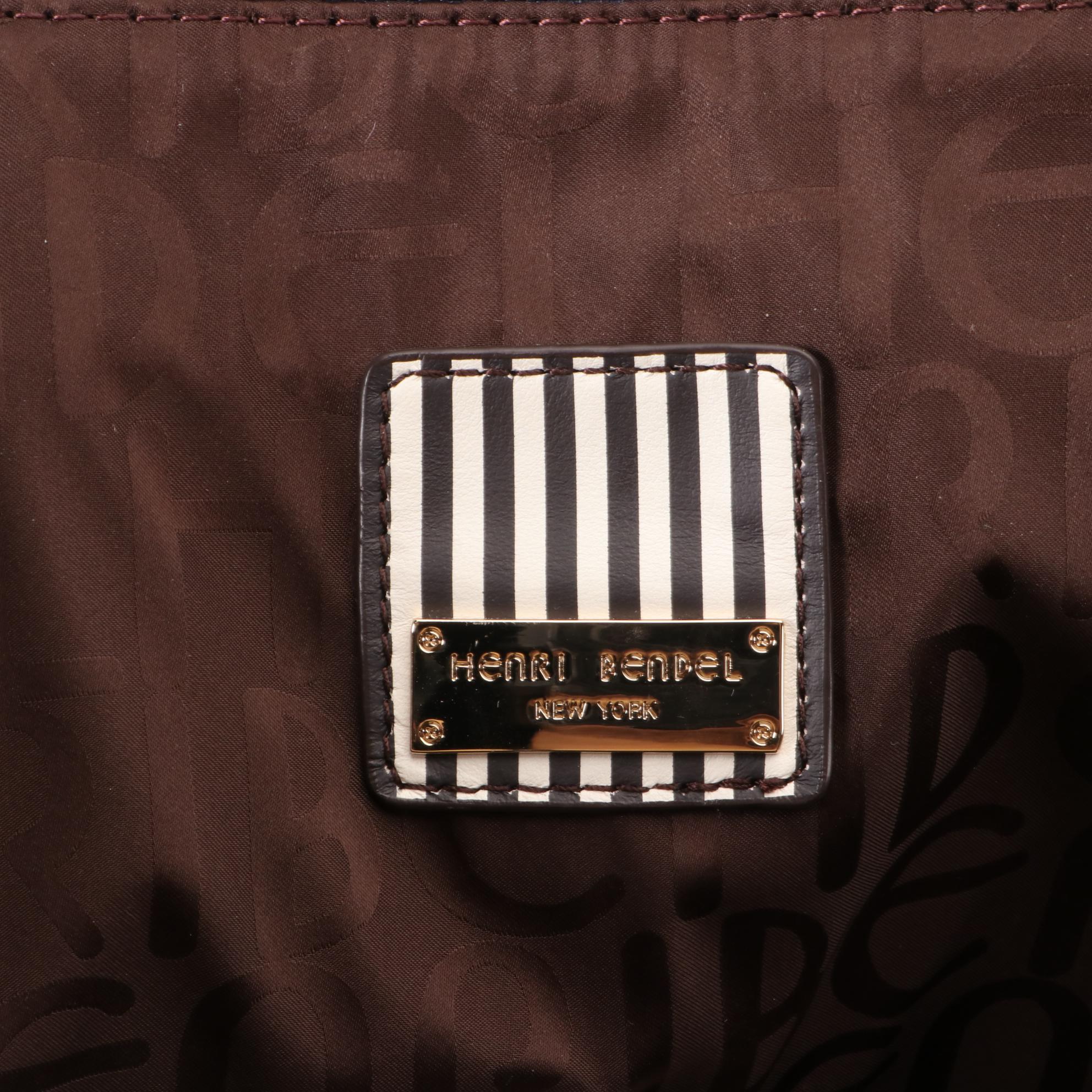 Henri Bendel Travel Bag with Laptop Compartment in Grained Leather