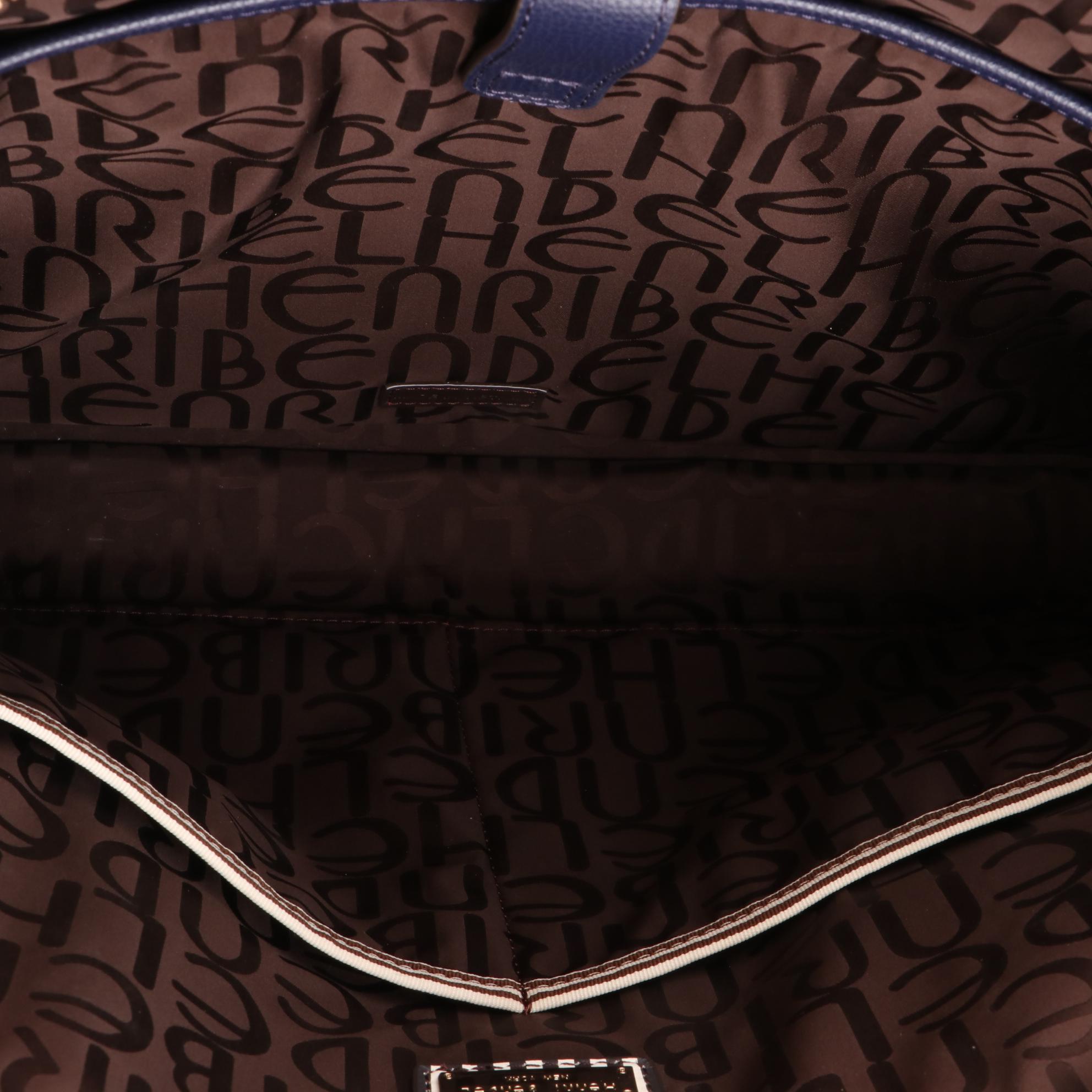 Henri Bendel Travel Bag with Laptop Compartment in Grained Leather