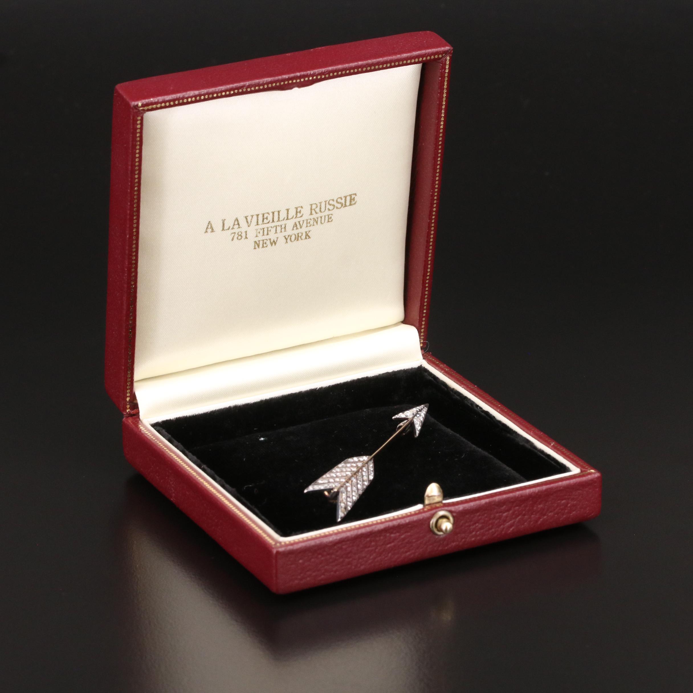 Antique Tiffany & Co. 0.55 CTW Diamond Arrow Brooch, Circa 1900