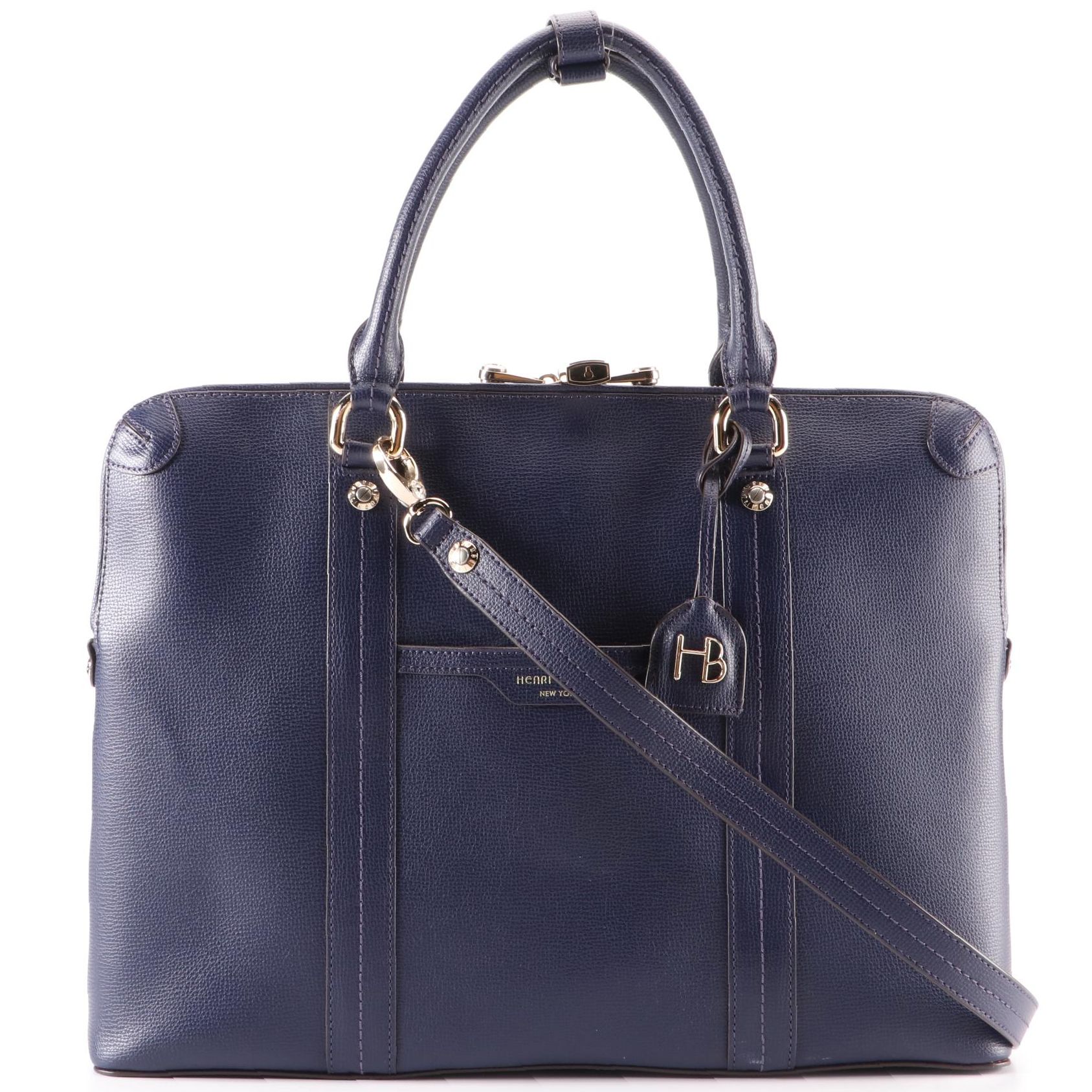Henri Bendel Travel Bag with Laptop Compartment in Grained Leather