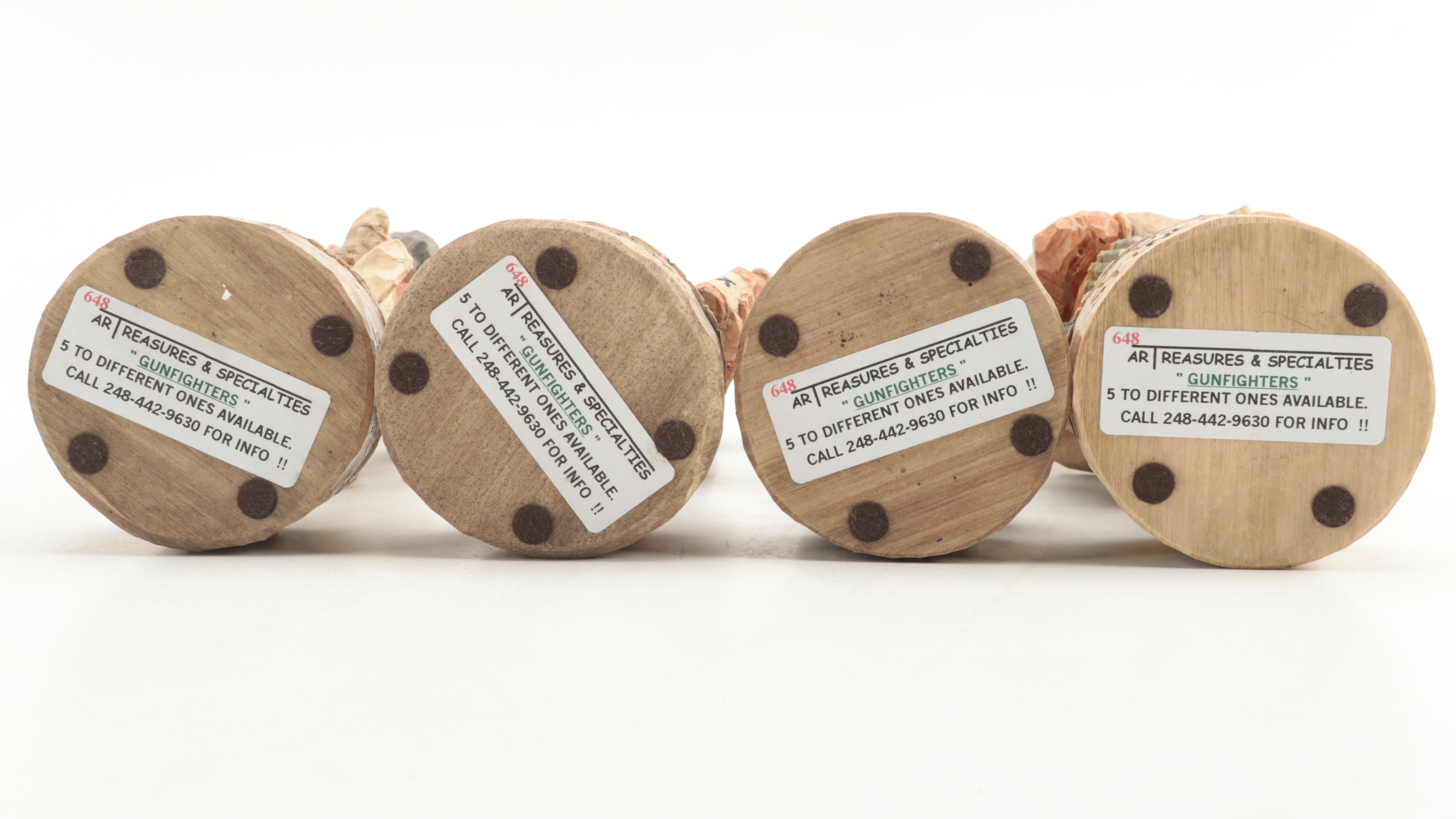 Chris Hammack for Spit 'N' Whittle Resin Cowboy and Cowgirl Figurines