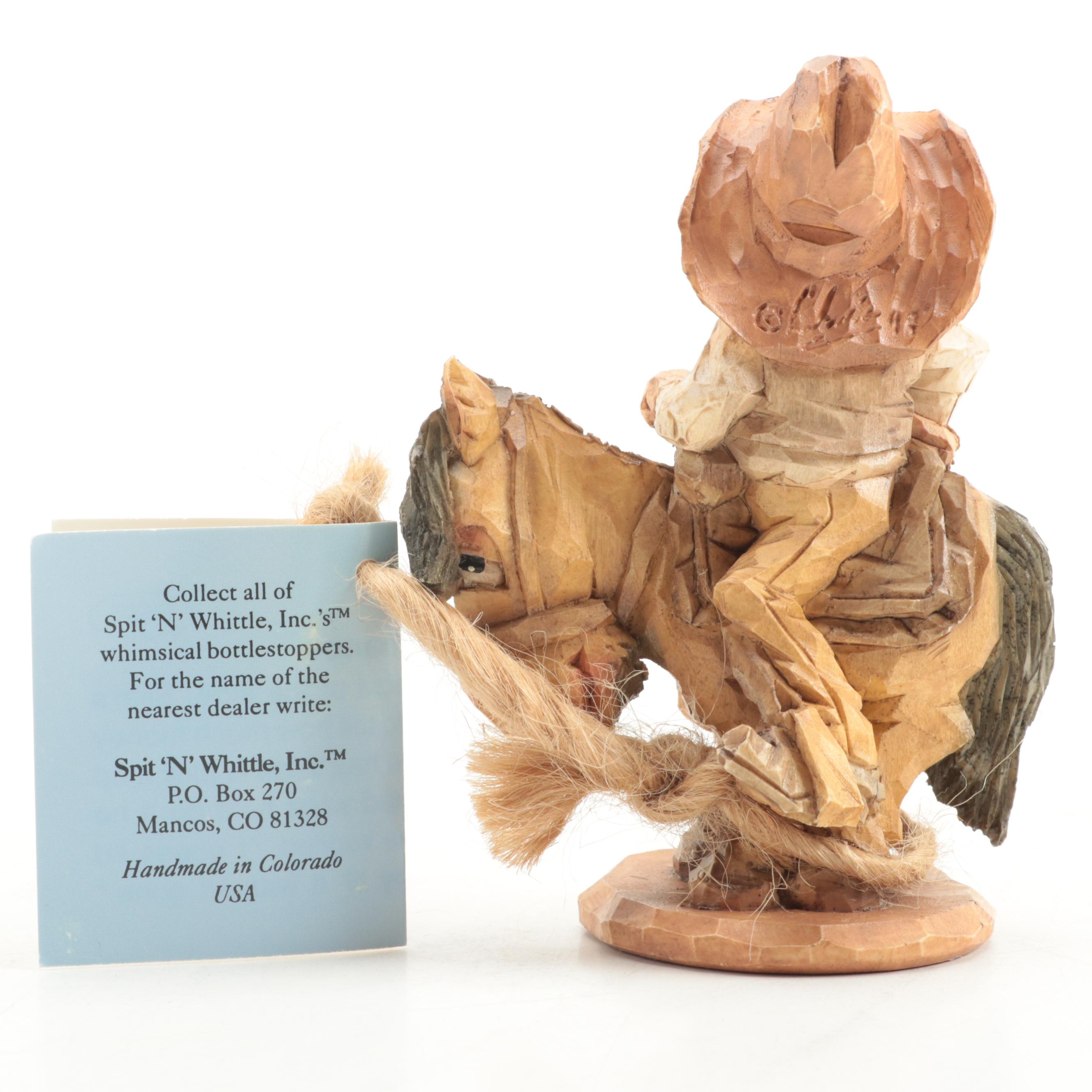 Chris Hammack for Spit 'N' Whittle Resin Cowboy and Cowgirl Figurines