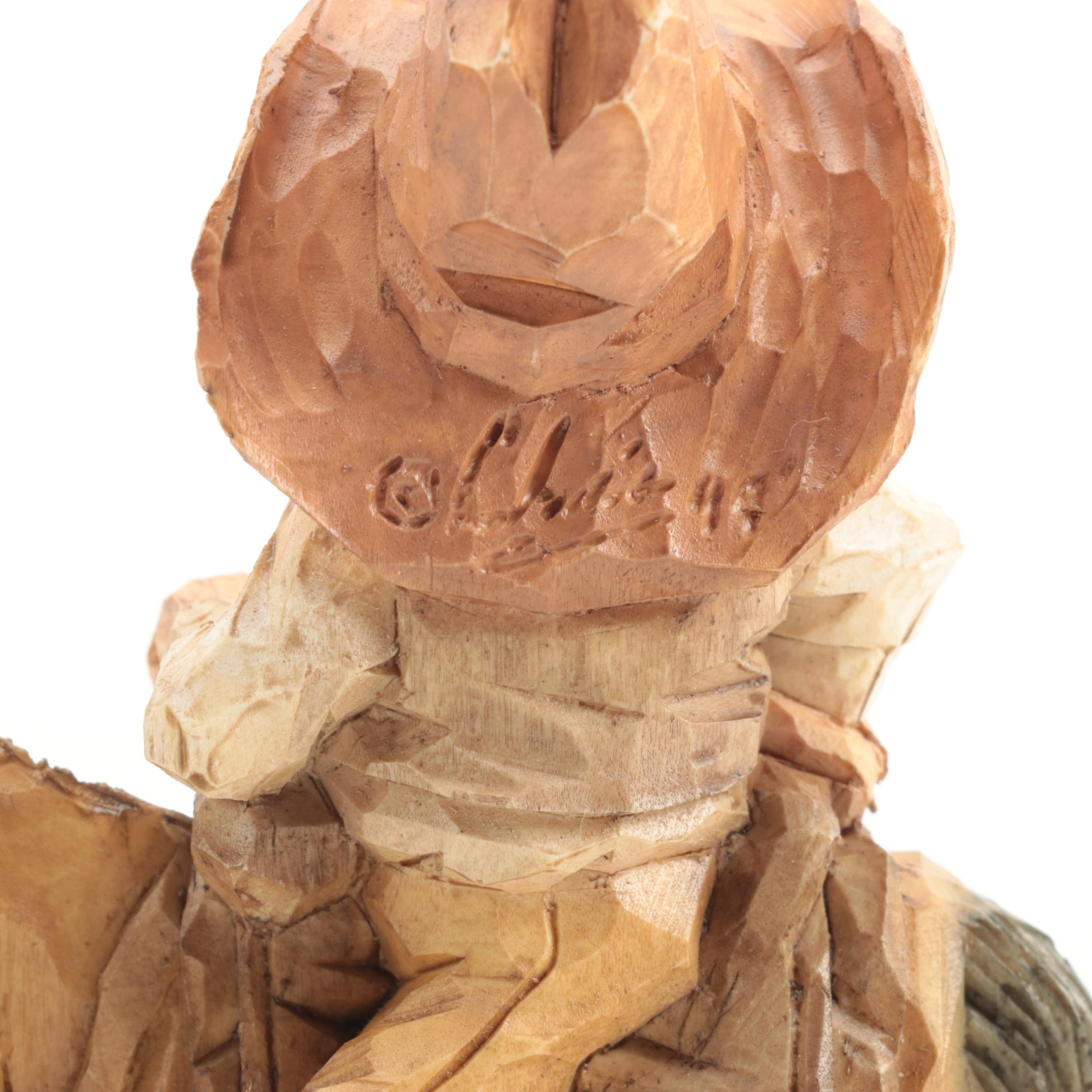 Chris Hammack for Spit 'N' Whittle Resin Cowboy and Cowgirl Figurines