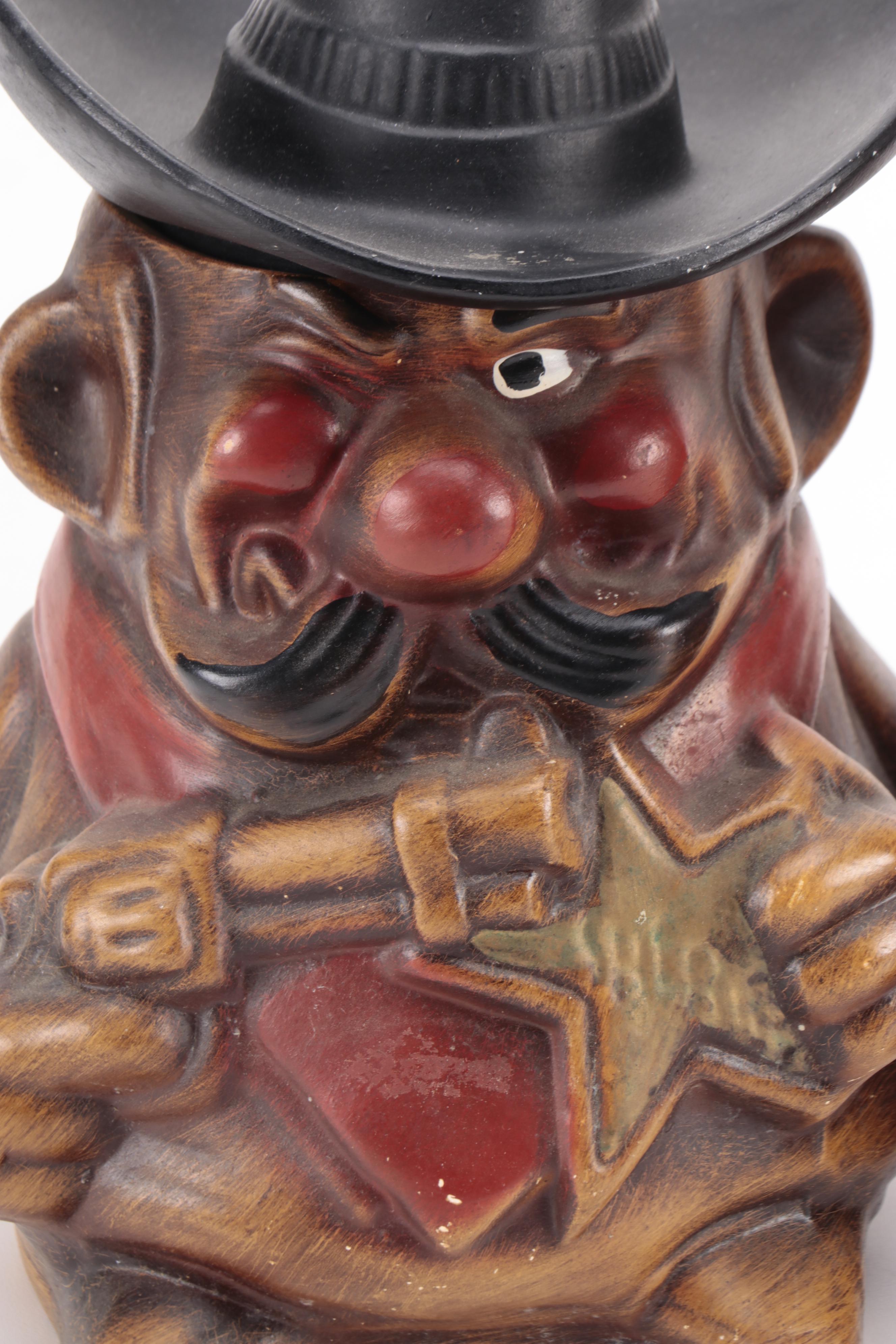 Ceramic and Other Western Themed Cookie Jars, Mid to Late 20th Century