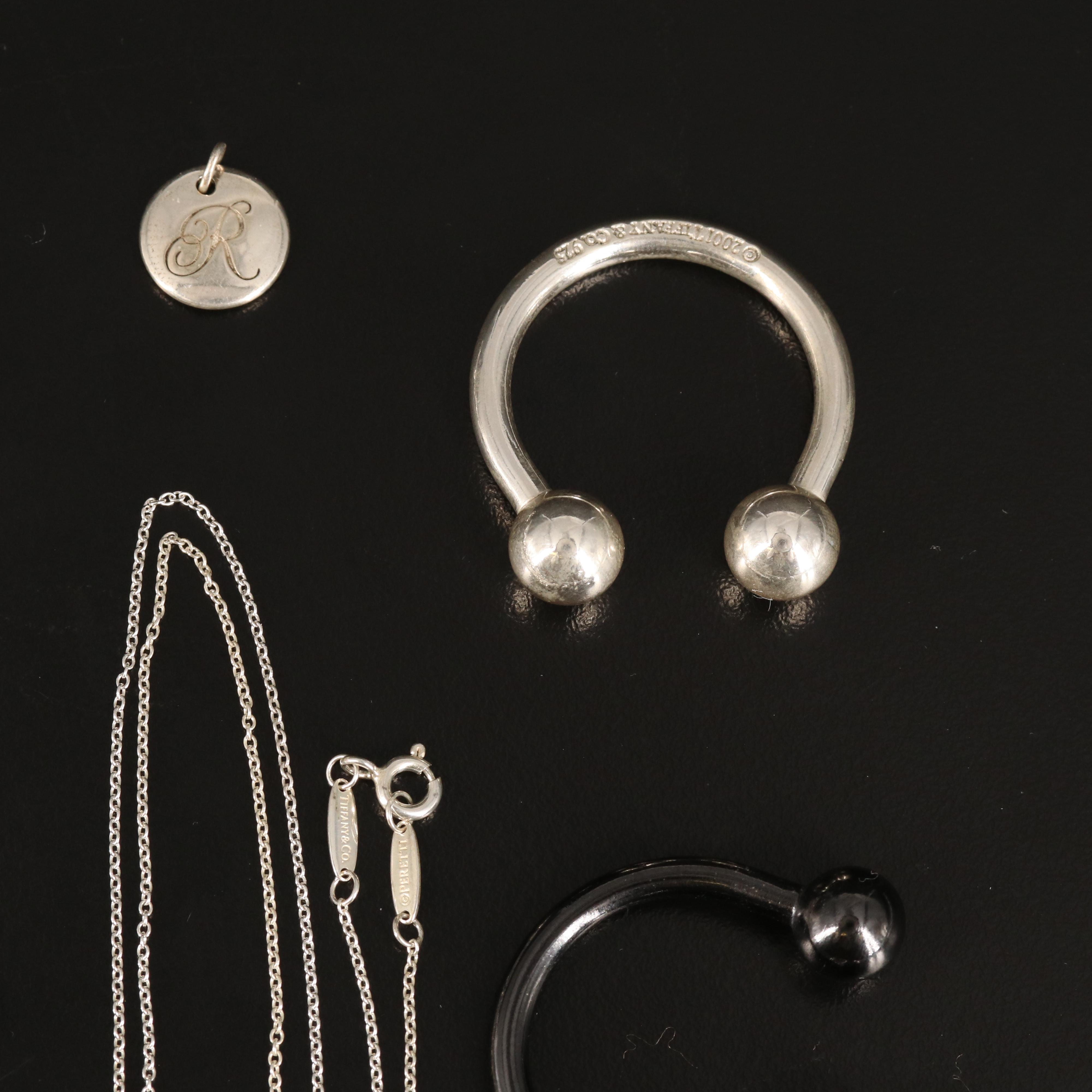 Tiffany & Co. Sterling Jewelry and Key Chains Including Aquamarine