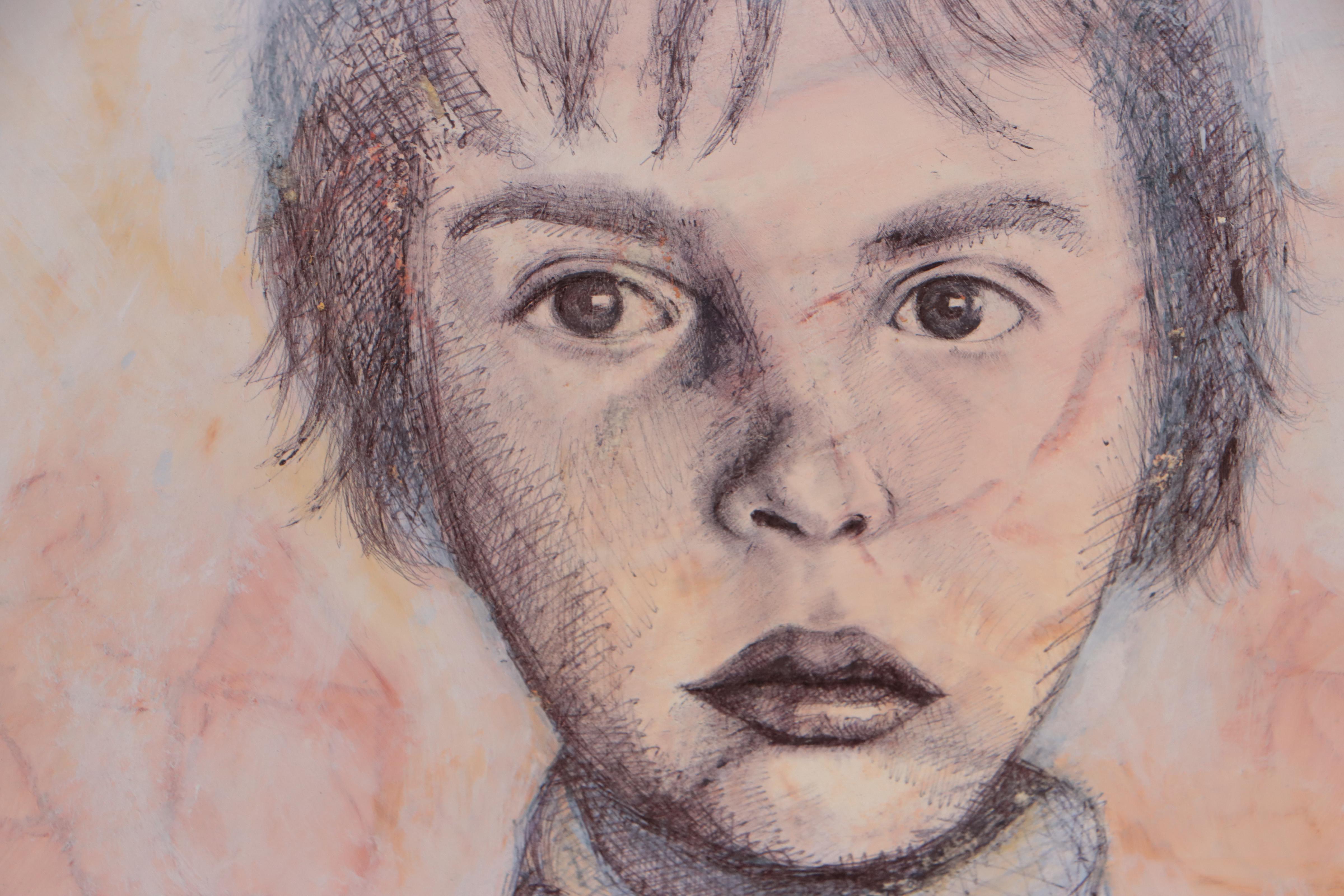 Cynthia Gregory Mixed Media Painting of Figure, 21st Century