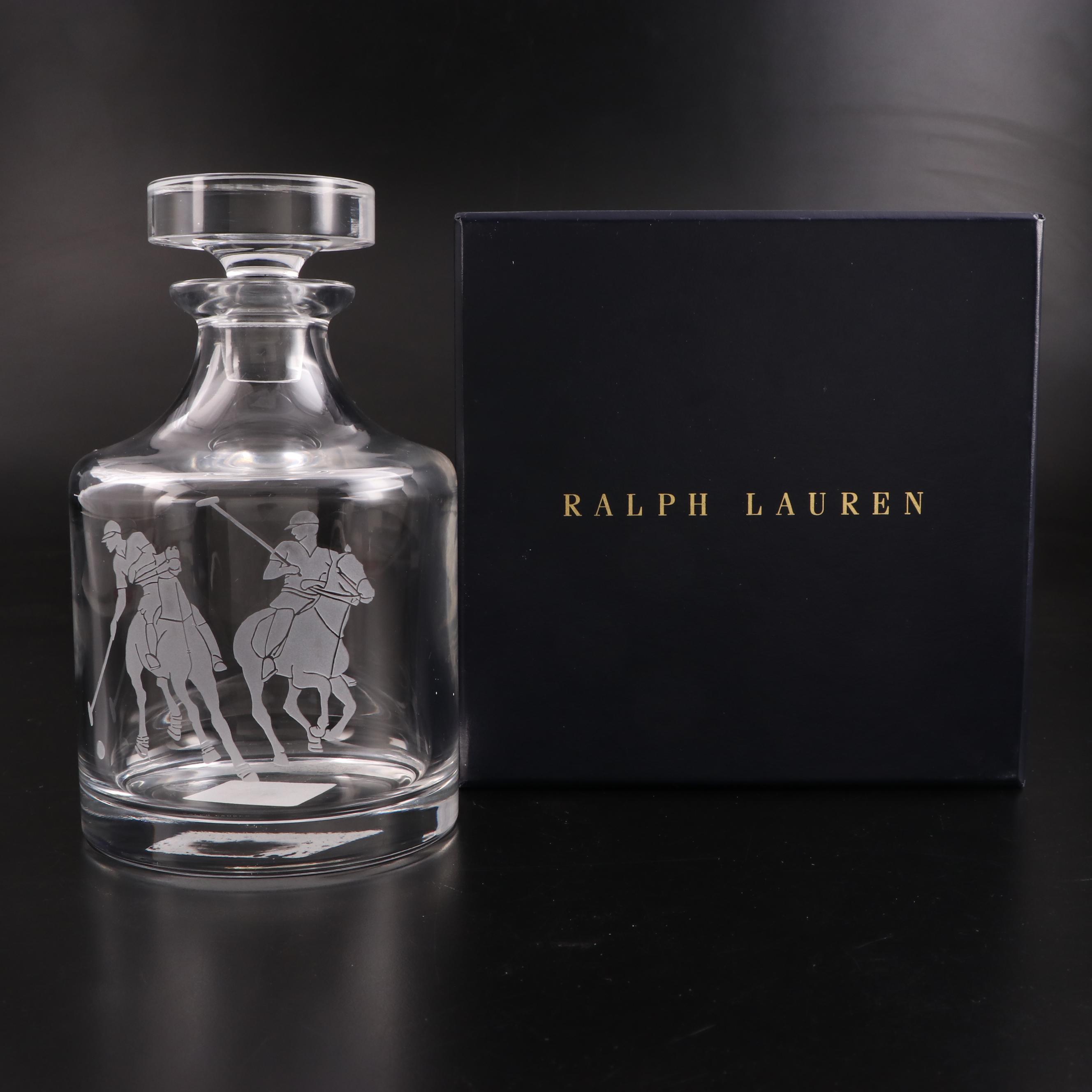Ralph Lauren "Garrett" Frosted Crystal Decanter, 2014-2019