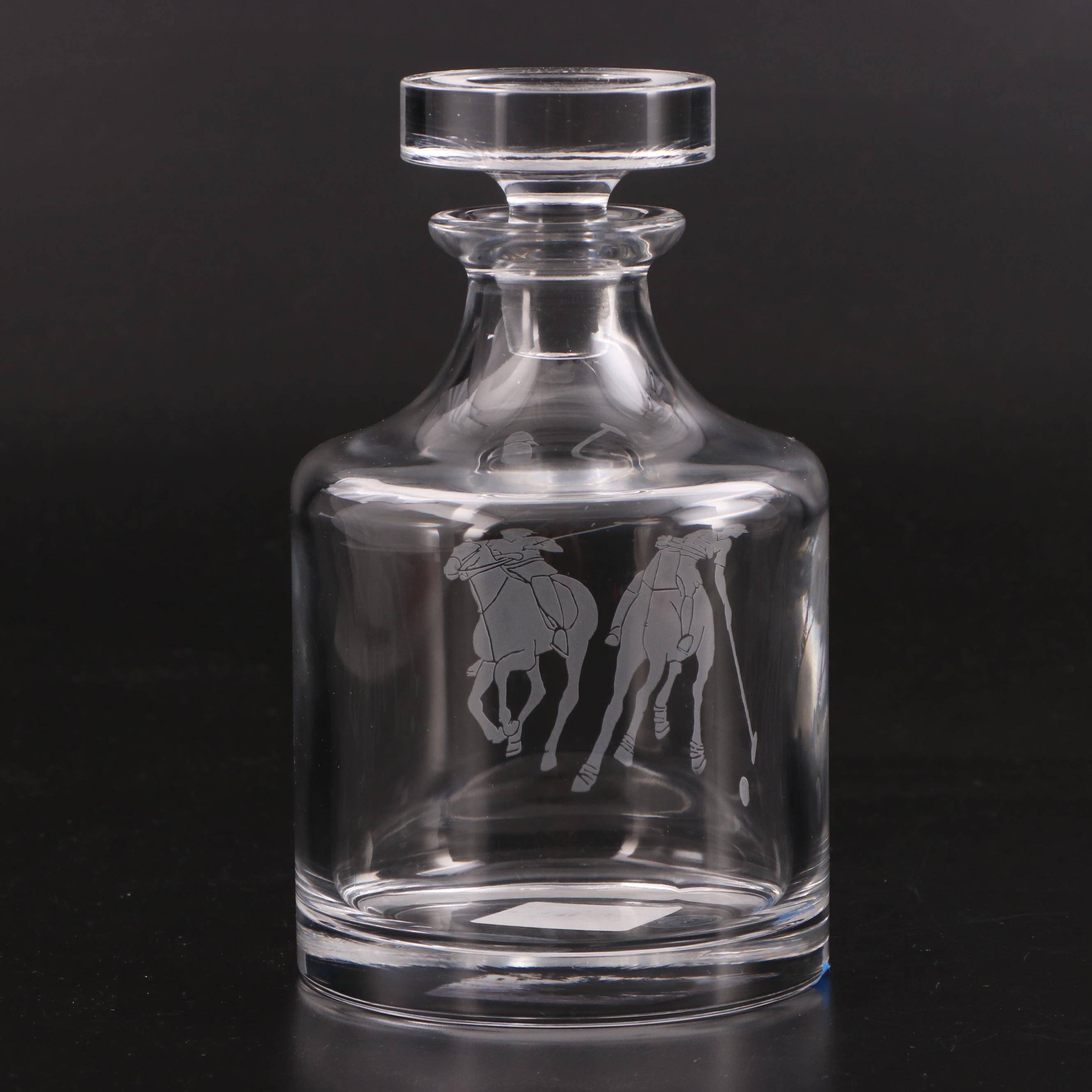 Ralph Lauren "Garrett" Frosted Crystal Decanter, 2014-2019
