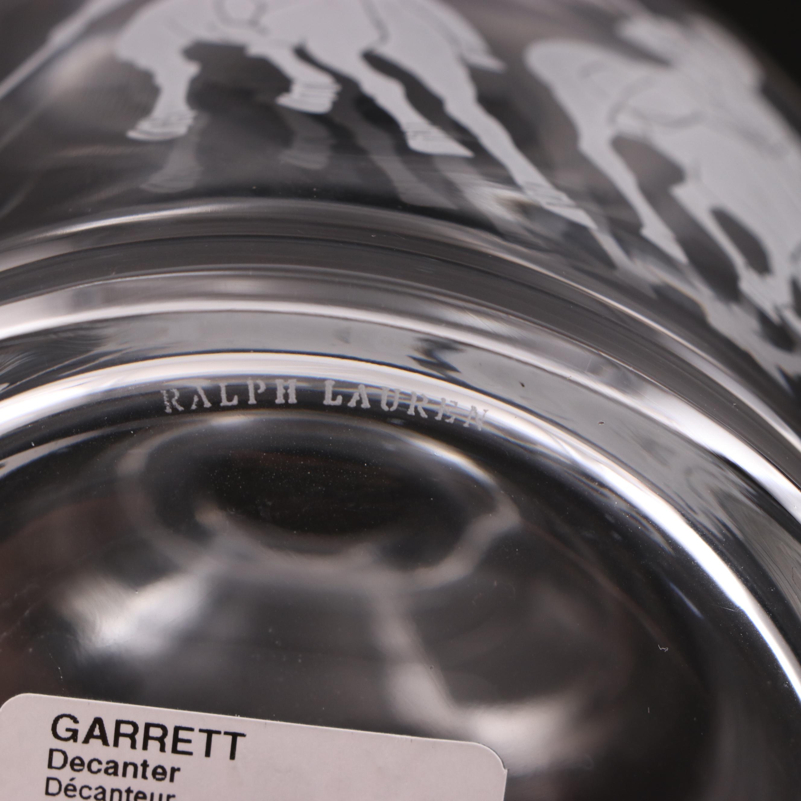 Ralph Lauren "Garrett" Frosted Crystal Decanter, 2014-2019