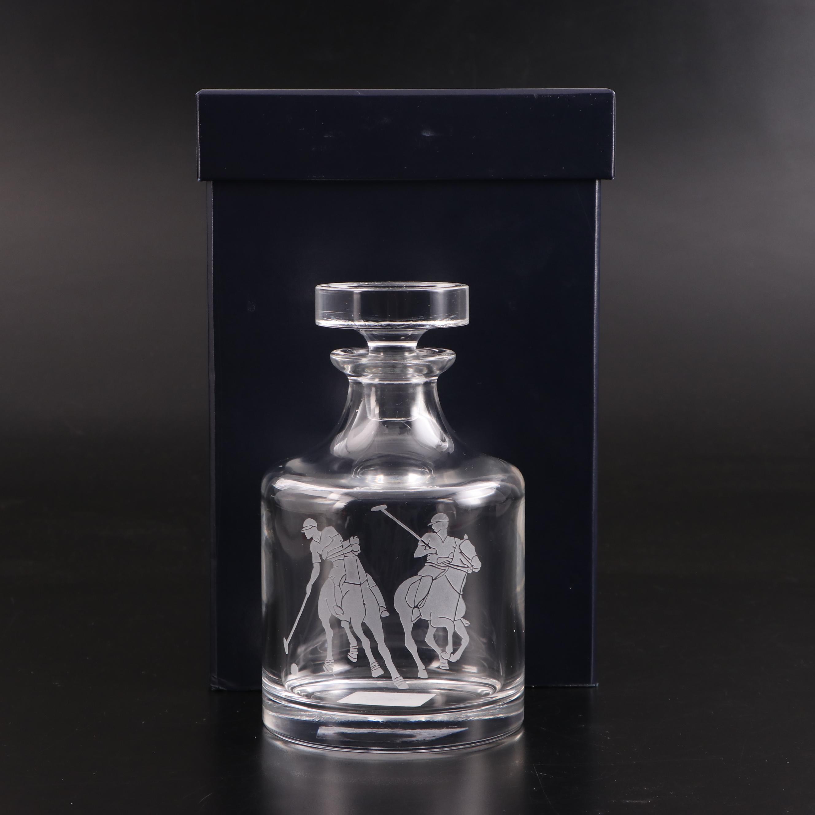 Ralph Lauren "Garrett" Frosted Crystal Decanter, 2014-2019