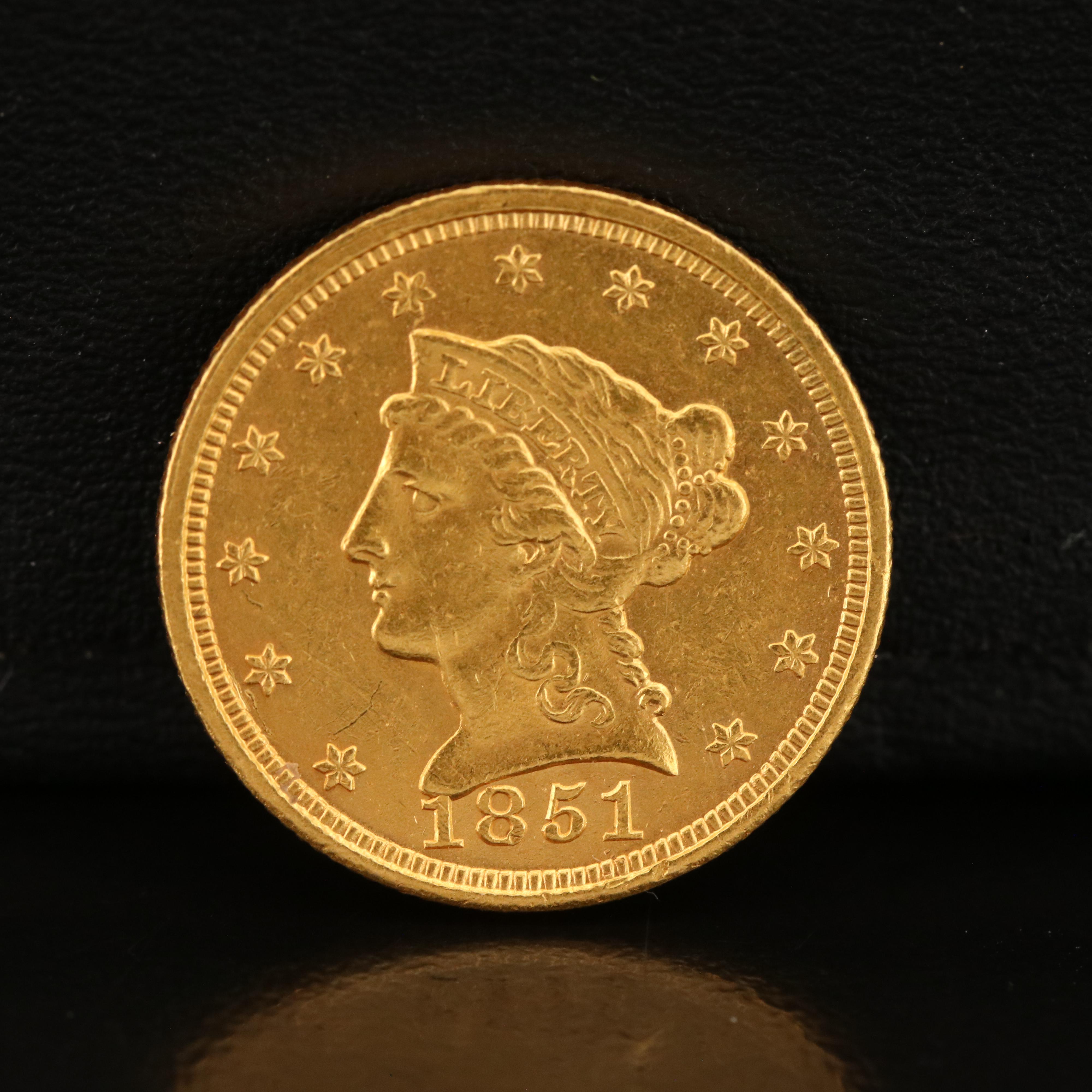 1851 Liberty Head $2 1/2 Gold Coin