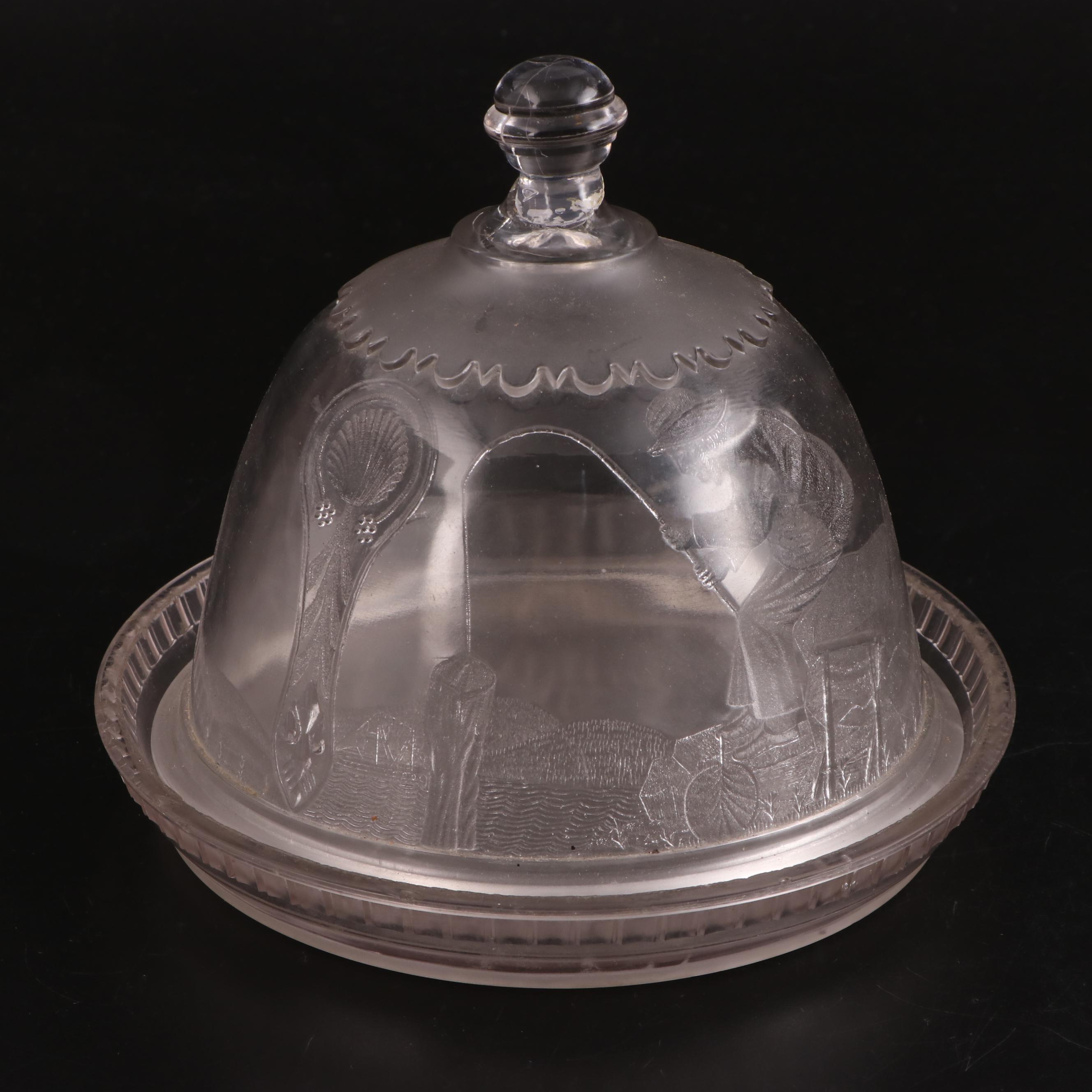 Adams & Co. "Actress" EAPG Covered Cheese Dish, circa 1880s