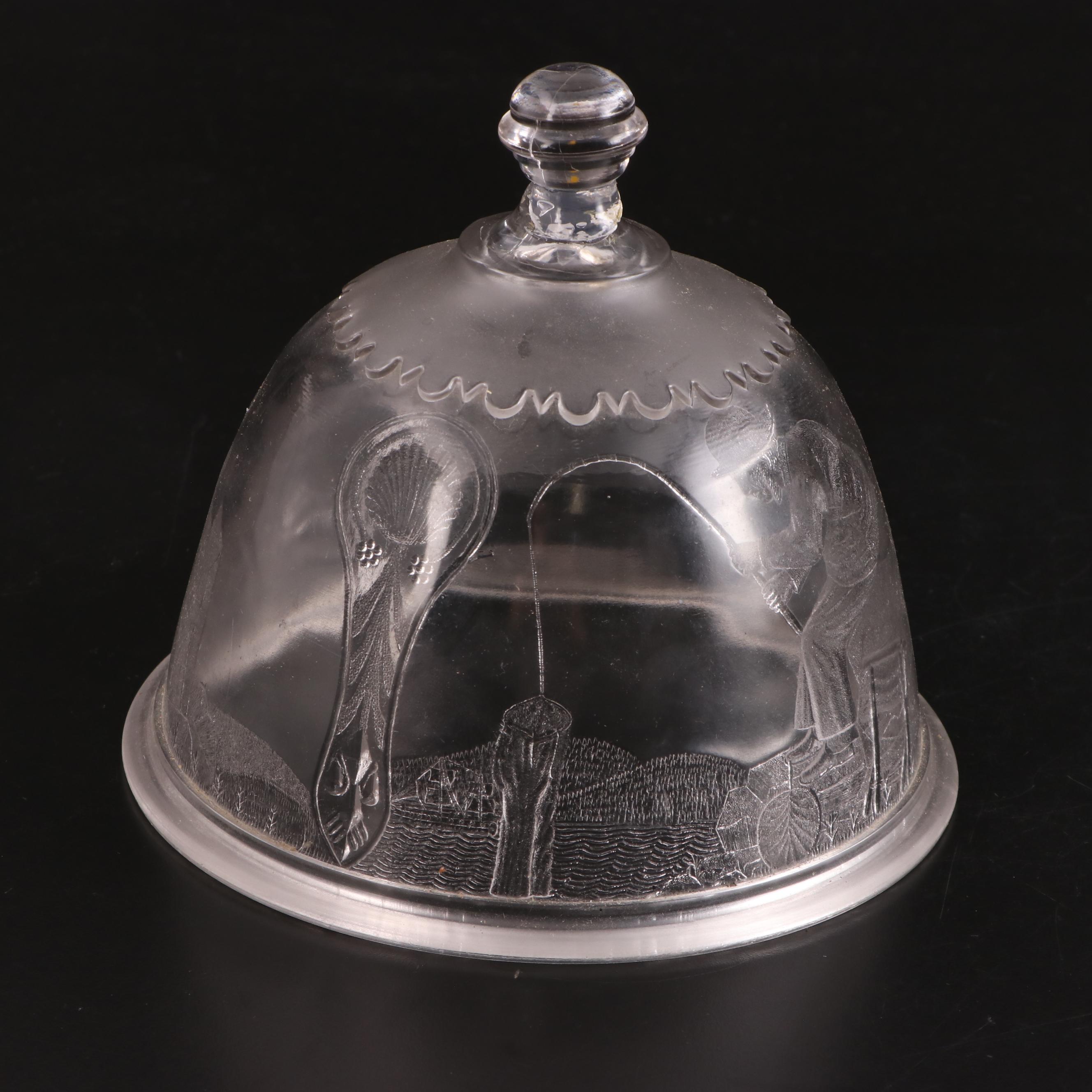 Adams & Co. "Actress" EAPG Covered Cheese Dish, circa 1880s
