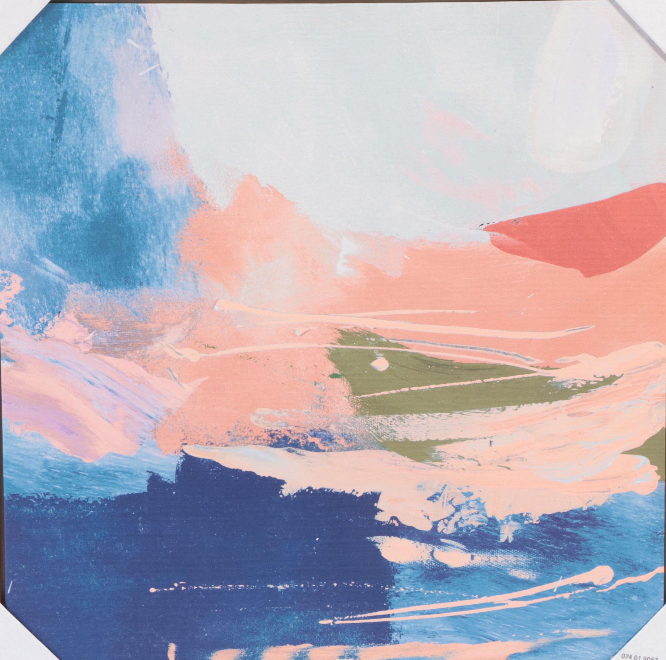 Threshold Abstract Blue and Pink Giclée, 2021