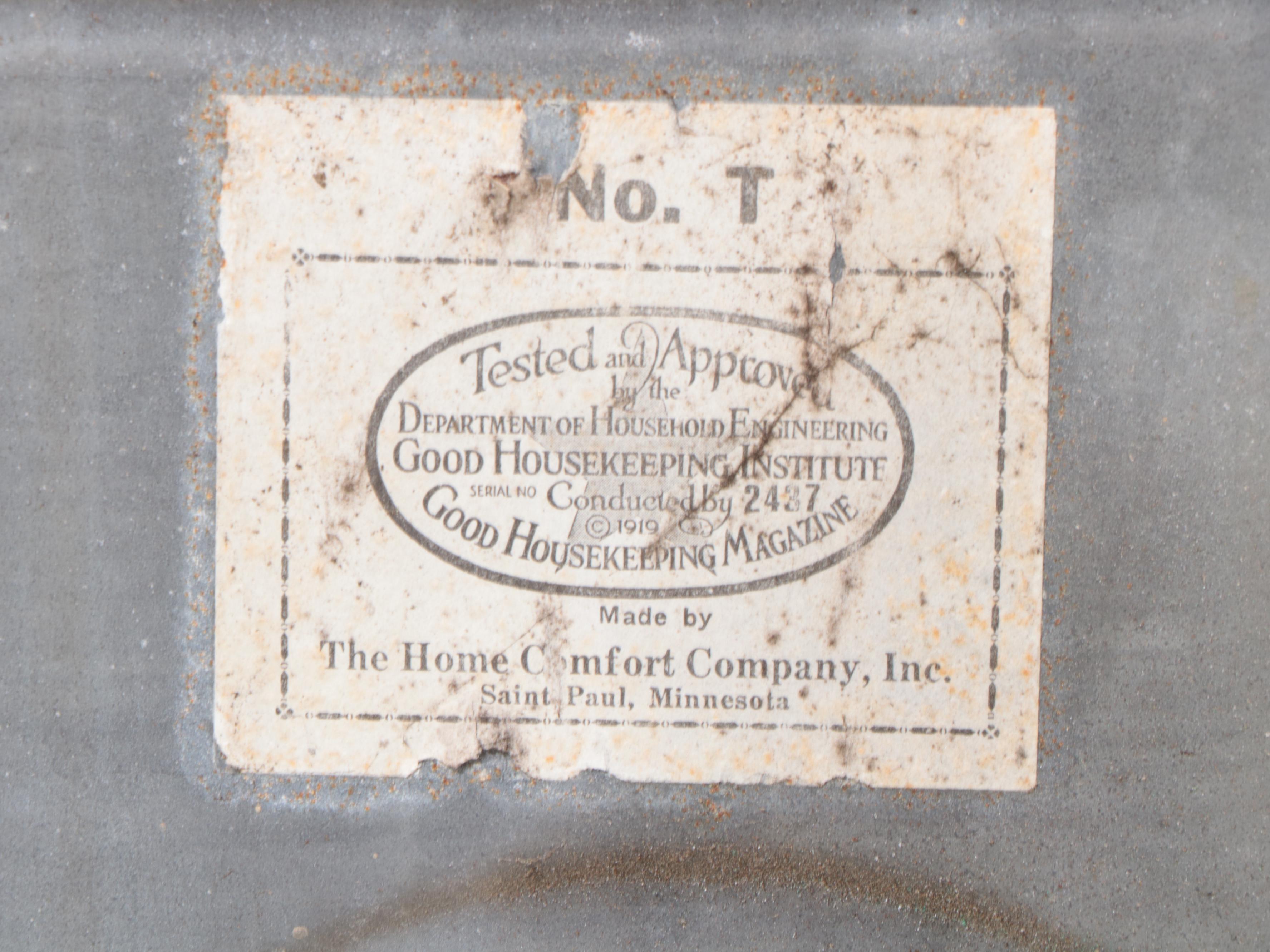 The Home Comfort Co. Galvanized Metal Bread and Cake Cabinet, Early 20th Century