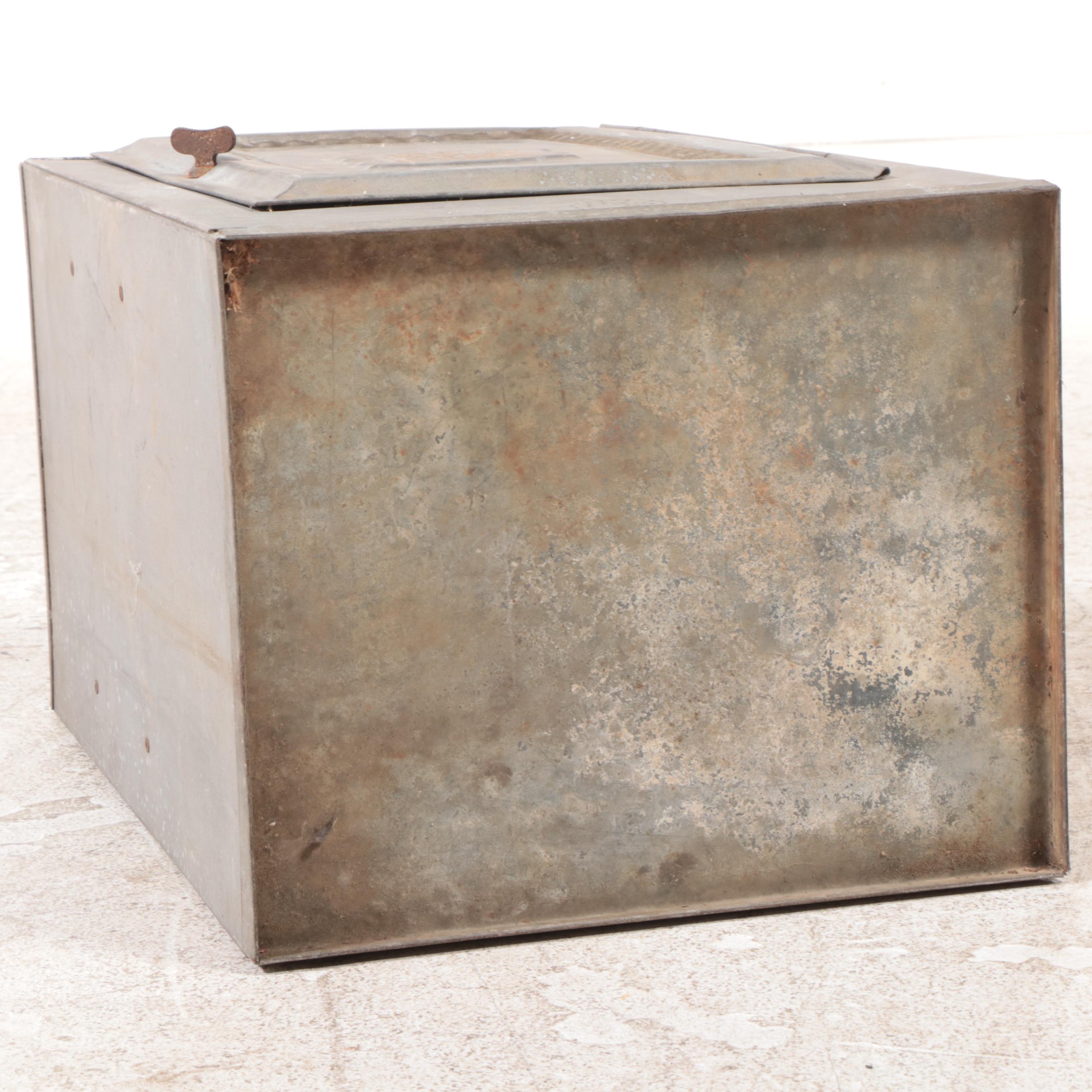 The Home Comfort Co. Galvanized Metal Bread and Cake Cabinet, Early 20th Century