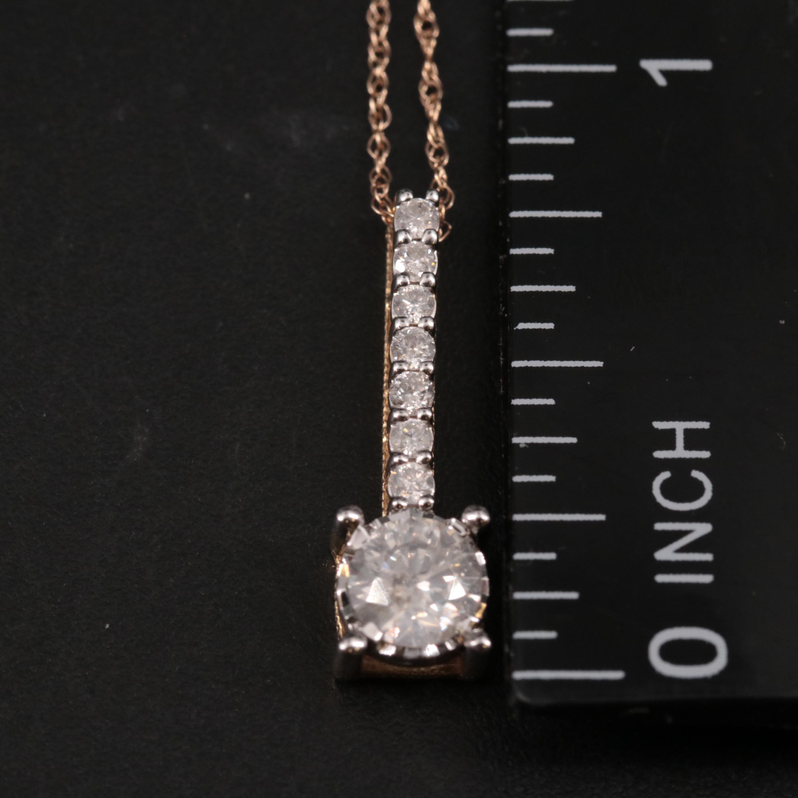 10K Diamond Pendant Necklace